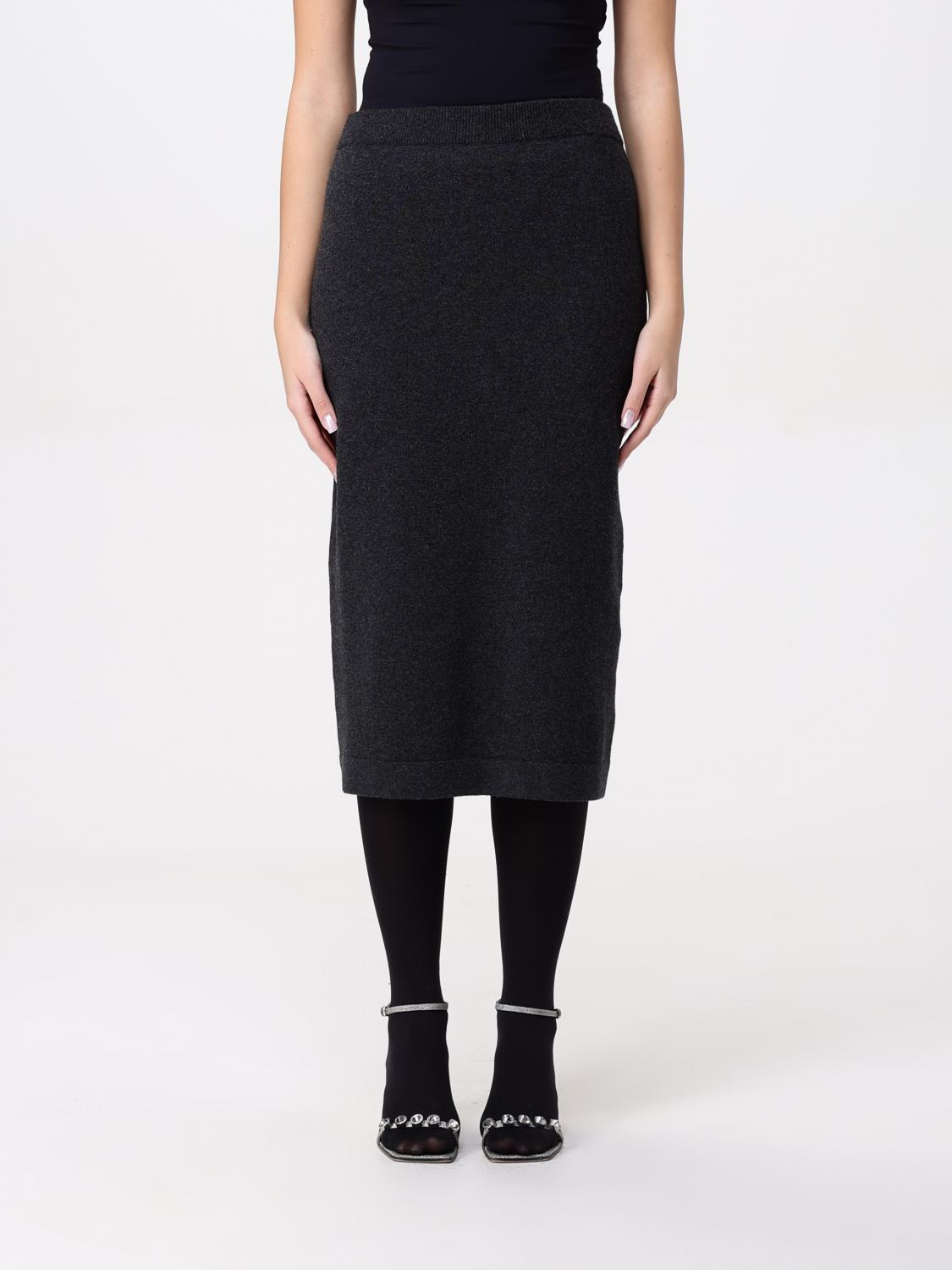 Shop Alberta Ferretti Skirt Woman Color Grey In Grau