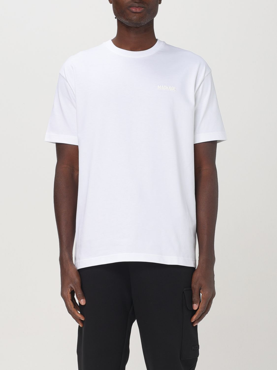 Shop Mackage T-shirt  Men Color White In Weiss