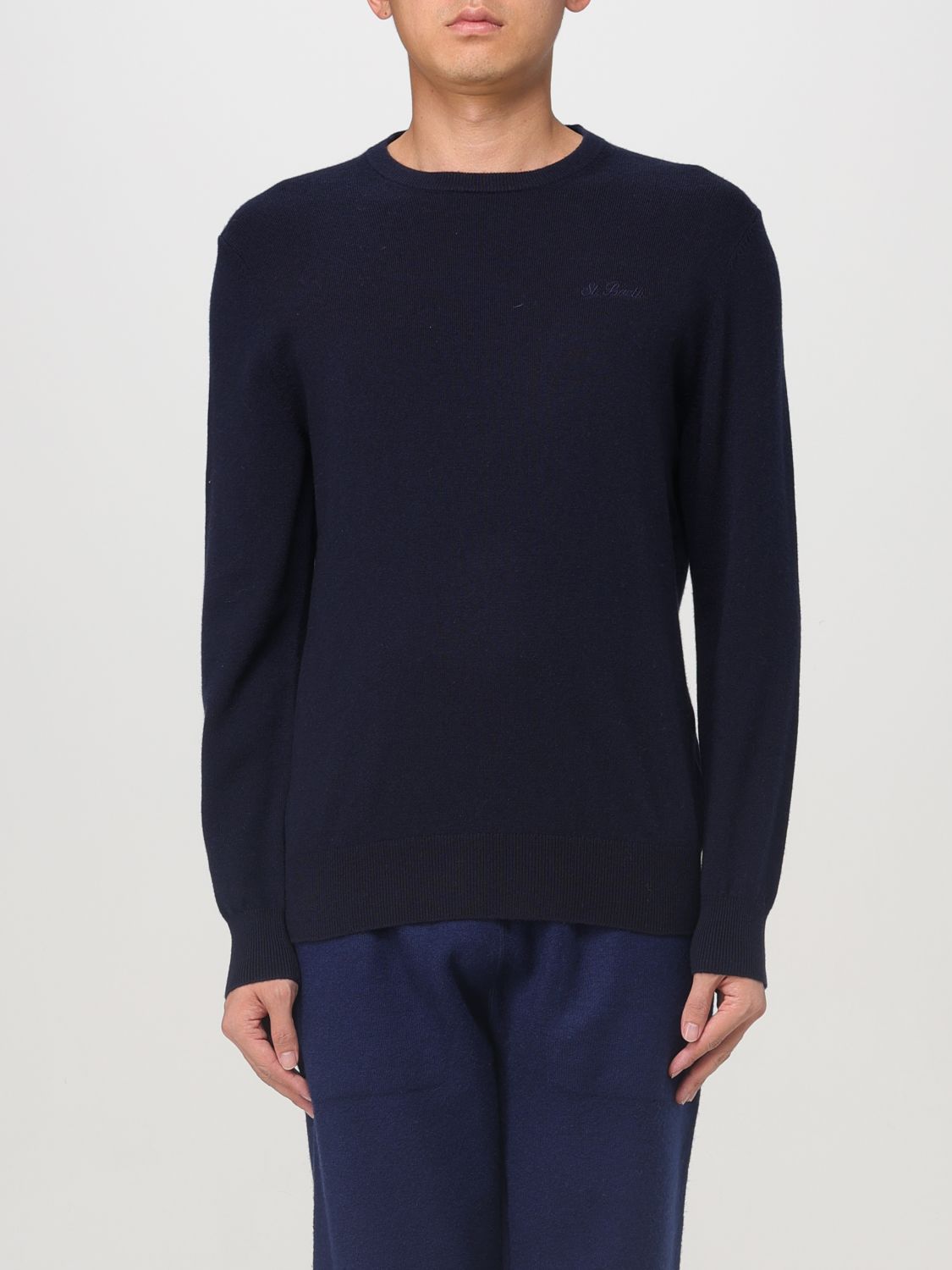 Shop Mc2 Saint Barth Sweater  Men Color Blue In Blau