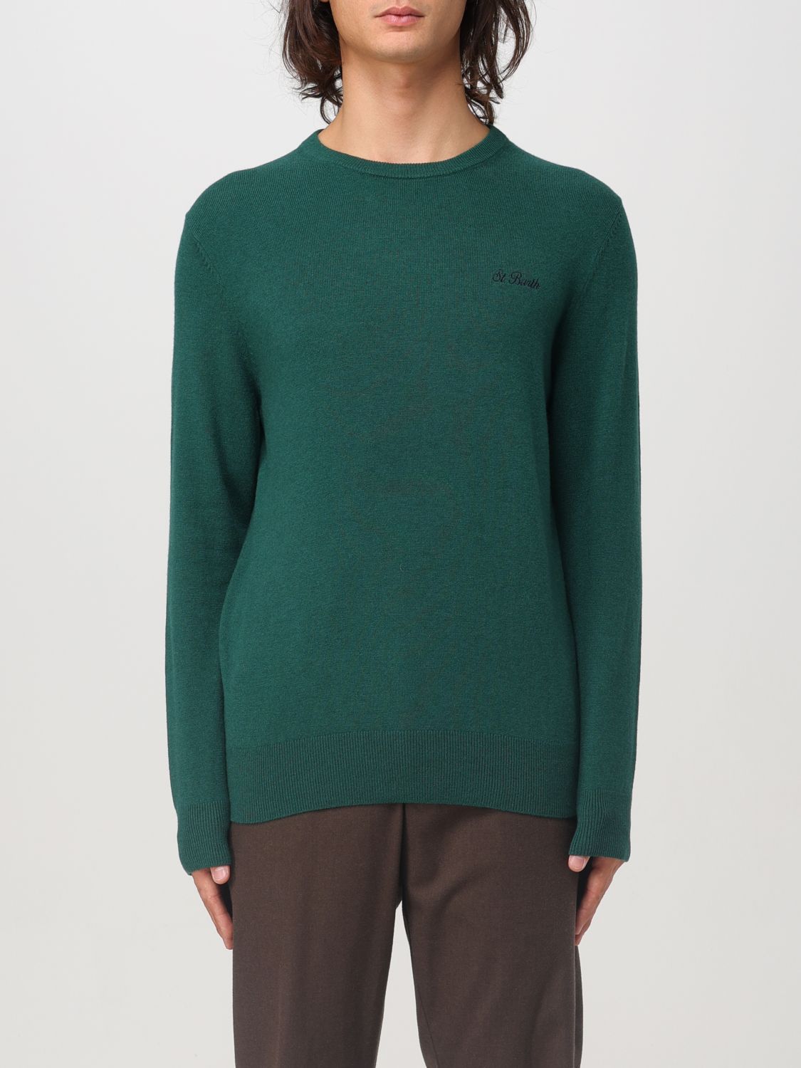 Shop Mc2 Saint Barth Sweater  Men Color Green In Grün