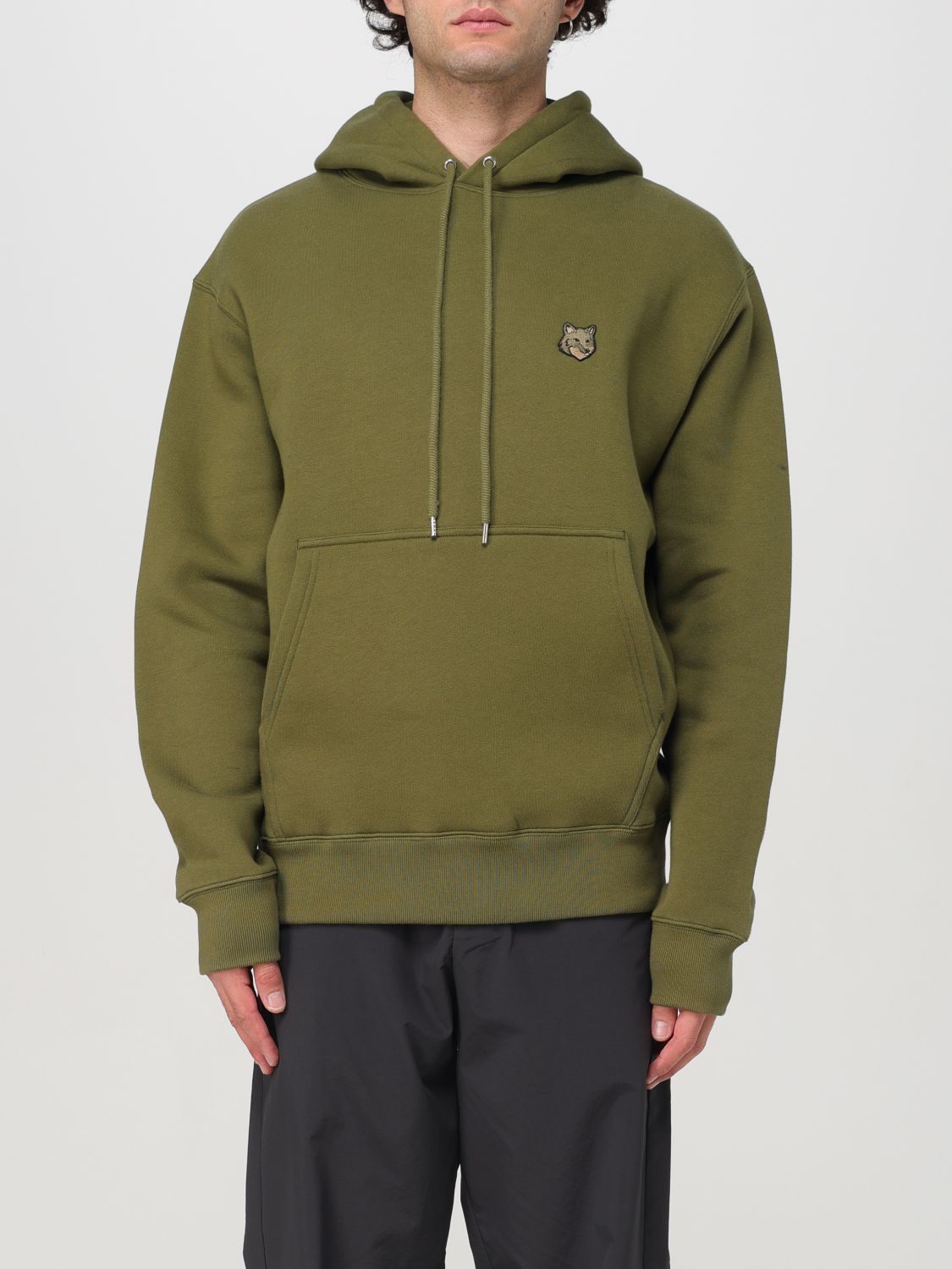 Shop Maison Kitsuné Sweatshirt  Men Color Green In Grün