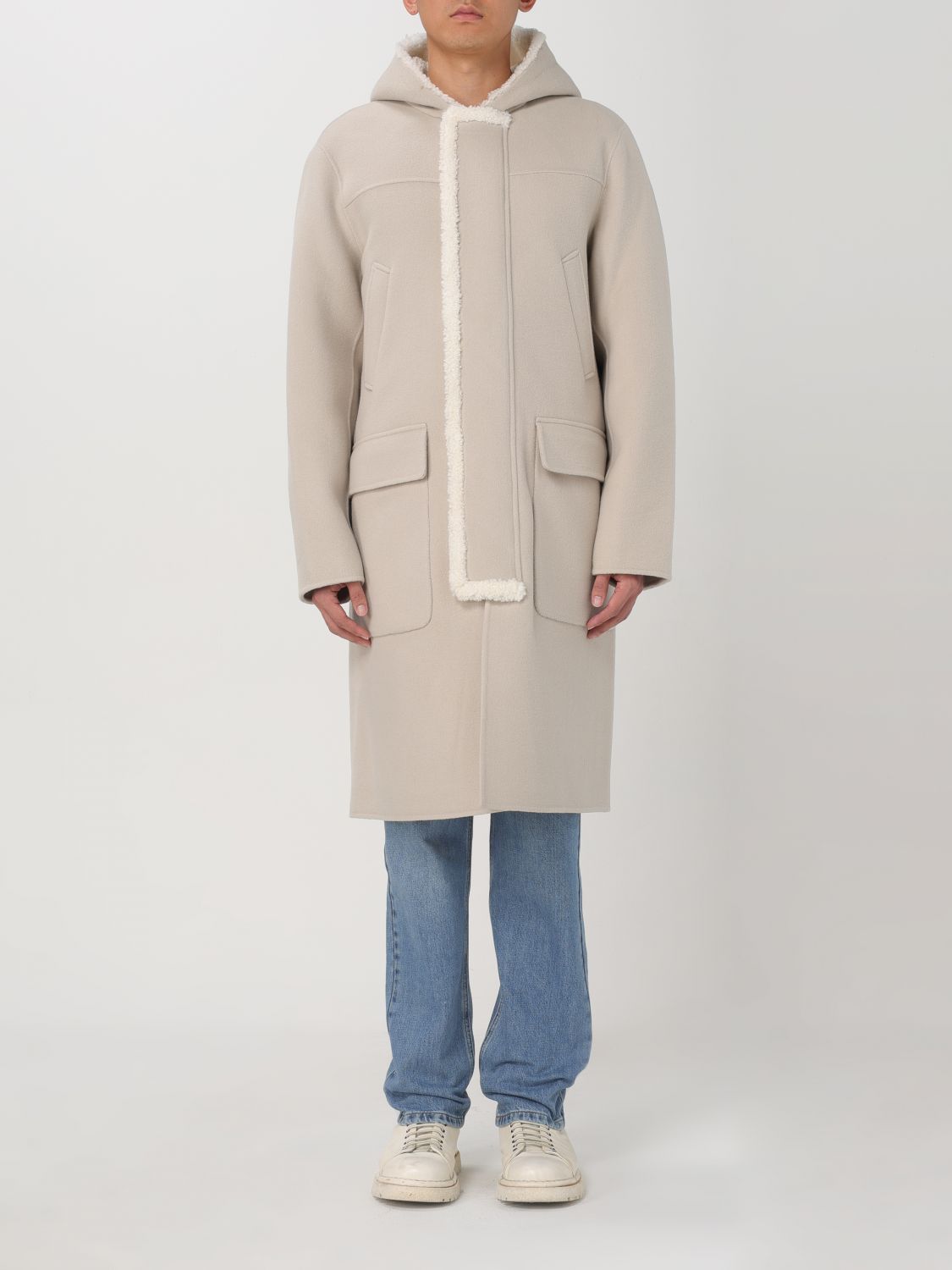 Shop Mackage Coat  Men Color Beige