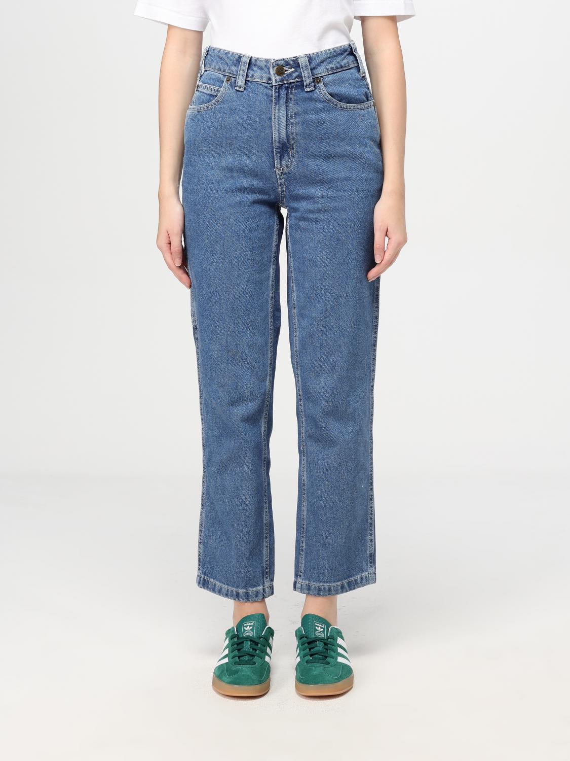 Dickies Regular Jeans With Back Patch Pockets In Blau