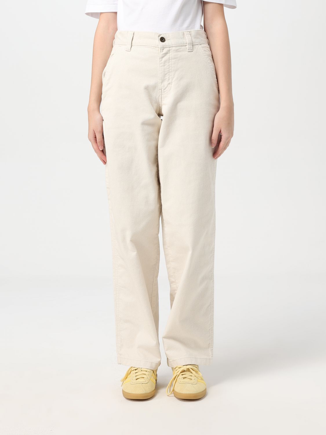 Shop Dickies Pants  Woman Color Grey In Grau