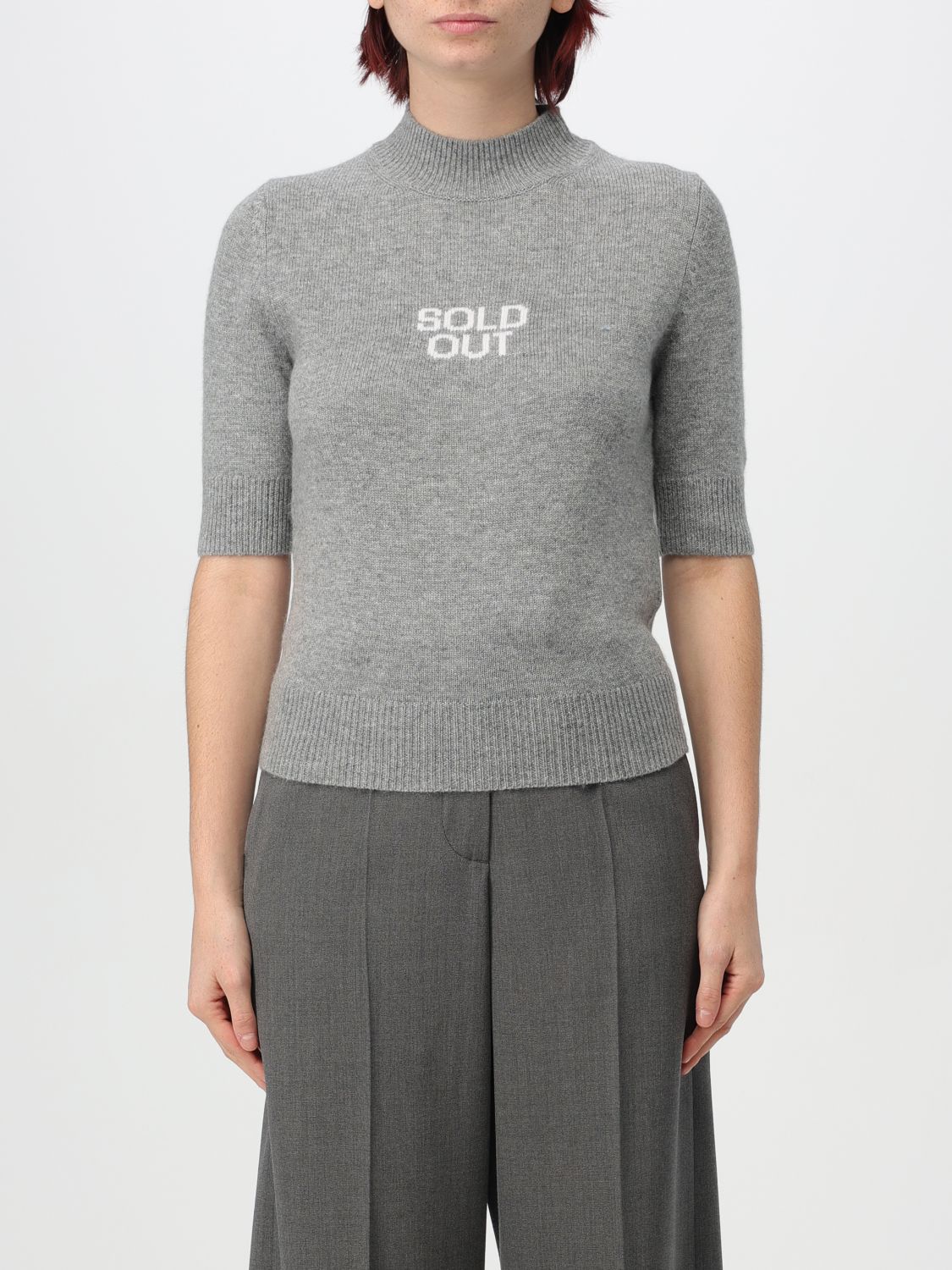 Shop Sportmax Sweater  Woman Color Grey In Grau