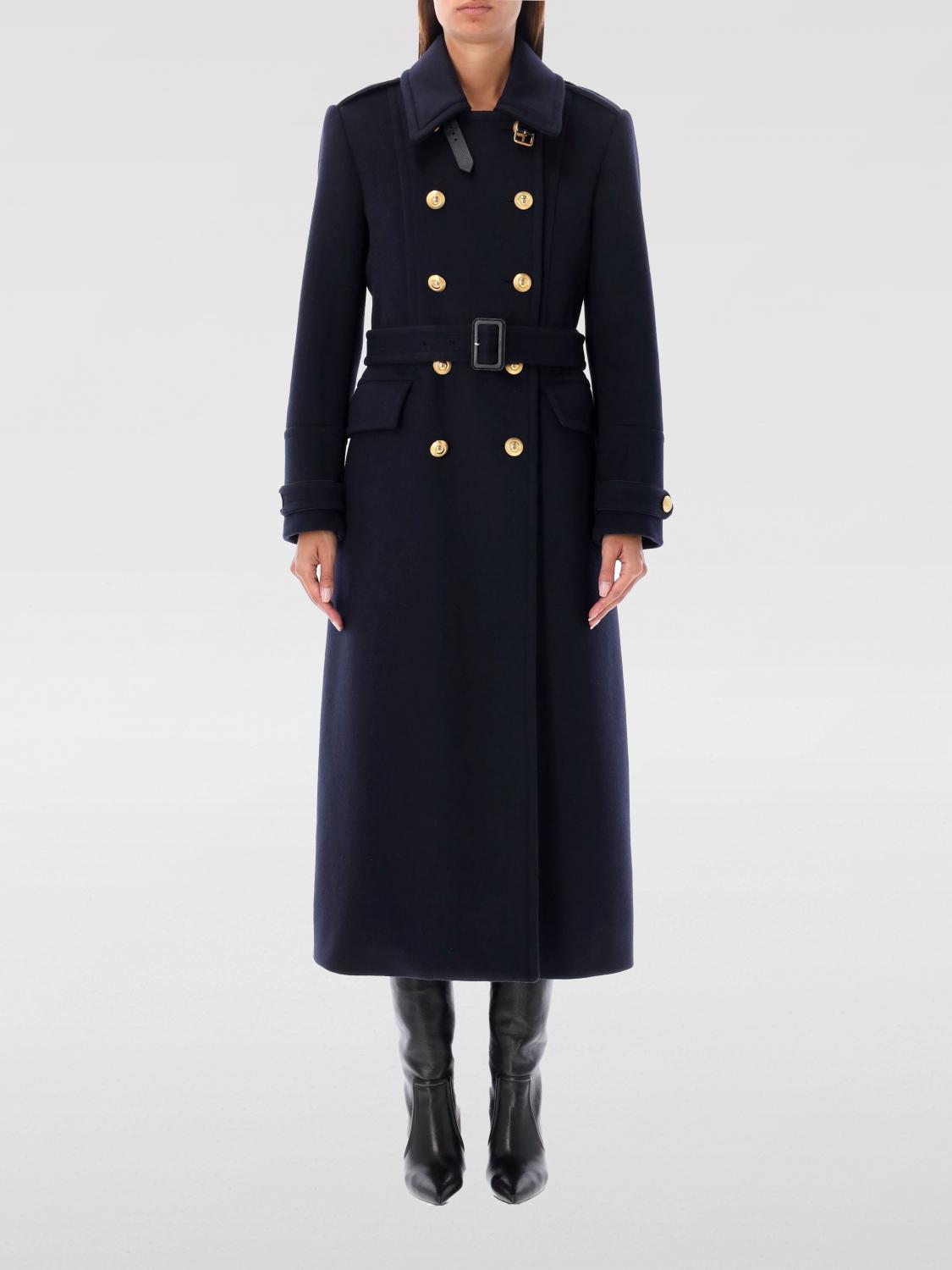 Tom Ford Double-breasted Military Coat In Blau