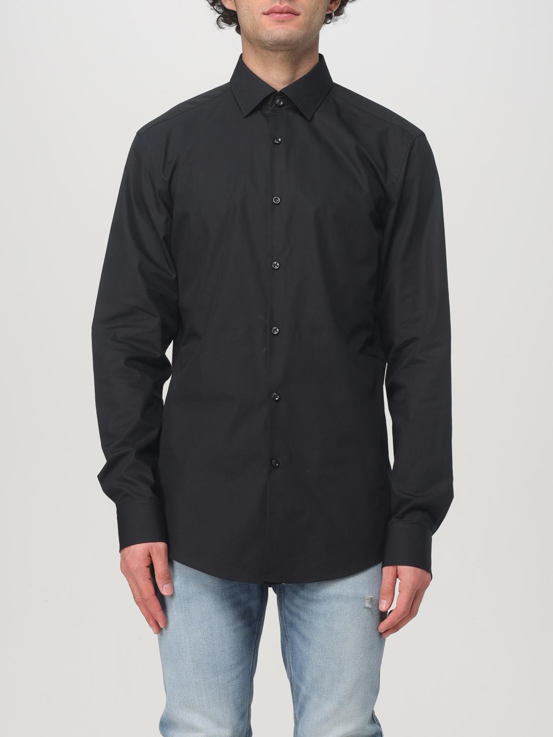 Shop Hugo Shirt  Men Color Black In Schwarz