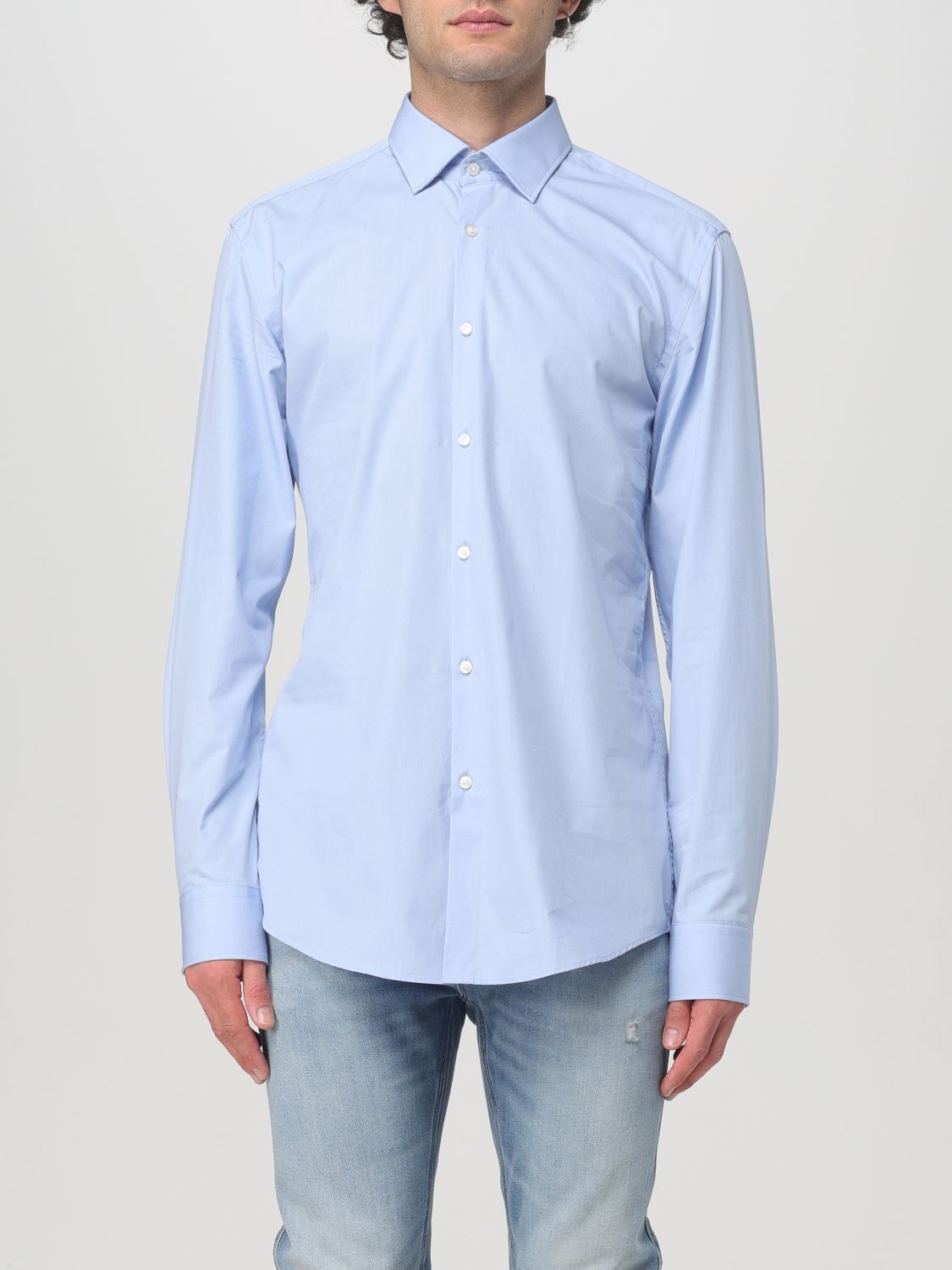 Shop Hugo Shirt  Men Color Blue In Blau