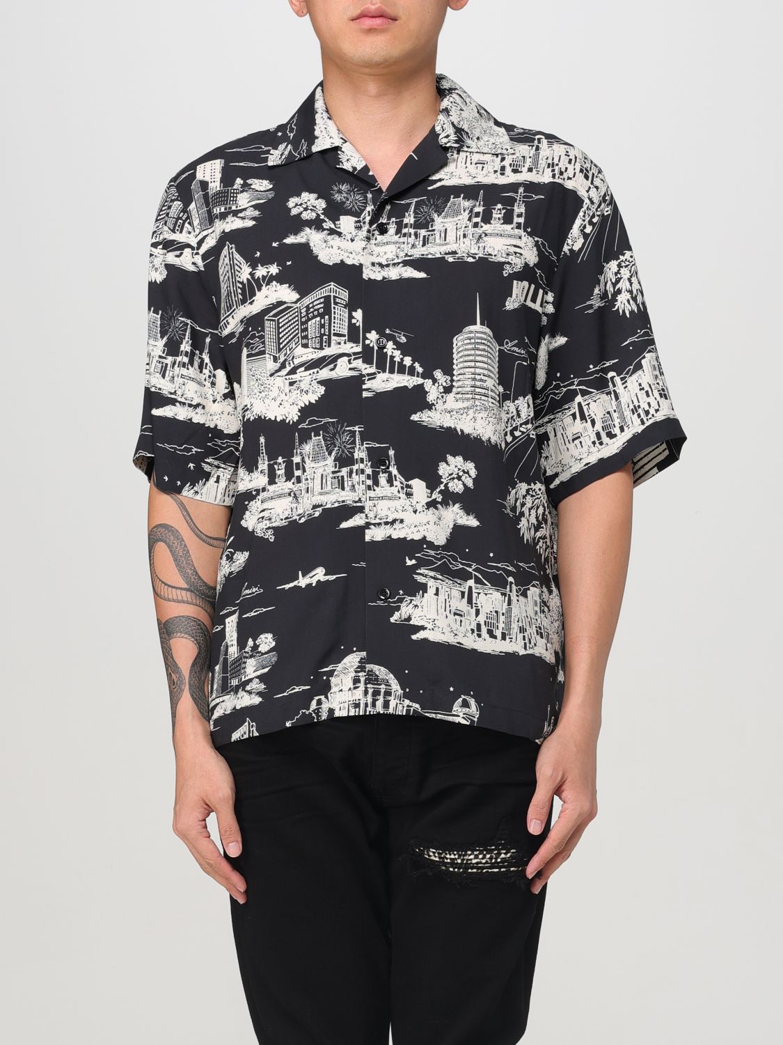 Shop Amiri Shirt  Men Color Black In Schwarz