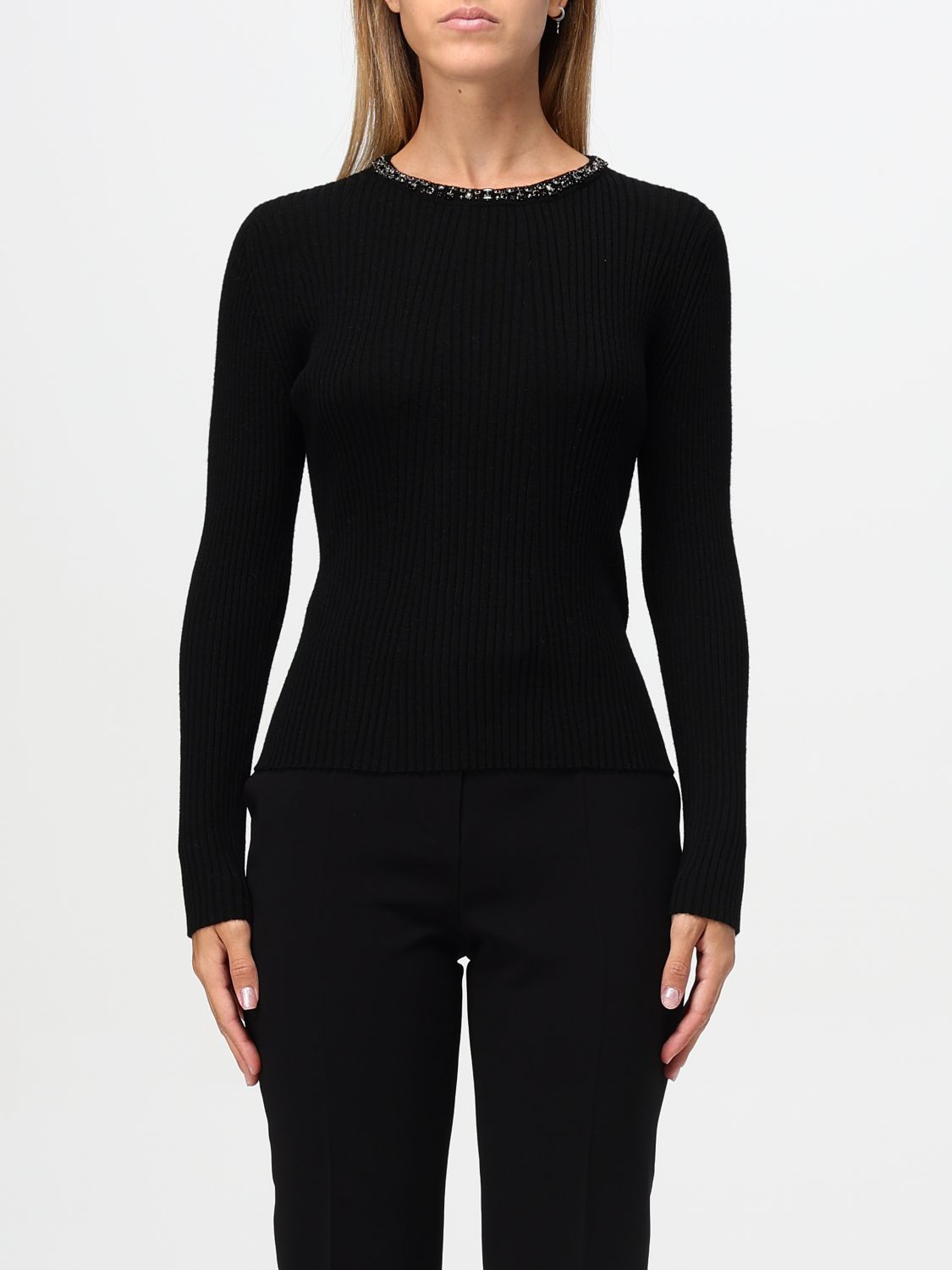 Shop Max Mara Top  Woman Color Black In Schwarz