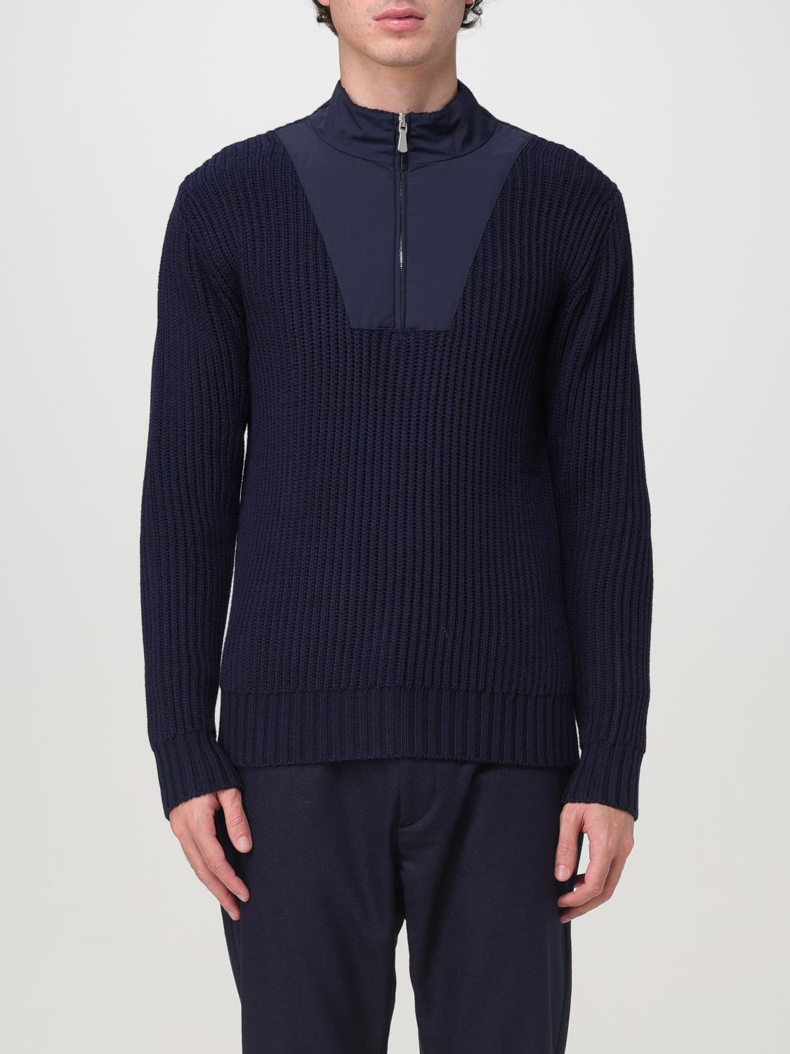 Shop Eleventy Sweater  Men Color Blue In Blau