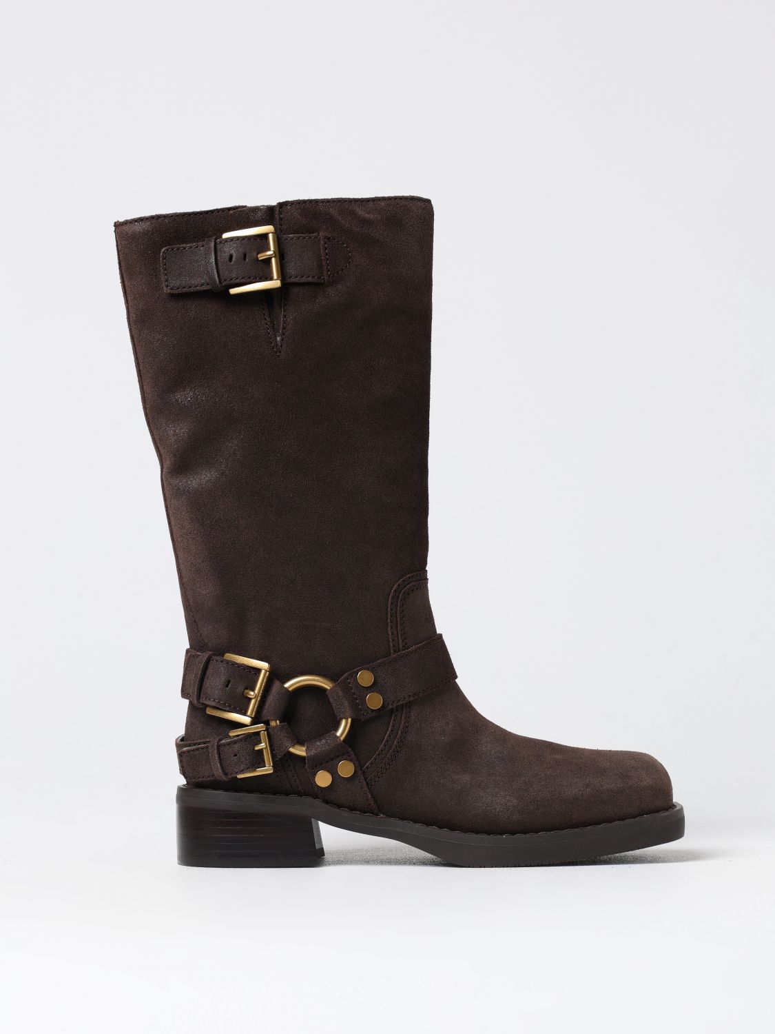 Shop Michael Michael Kors Boots  Woman Color Brown In Braun