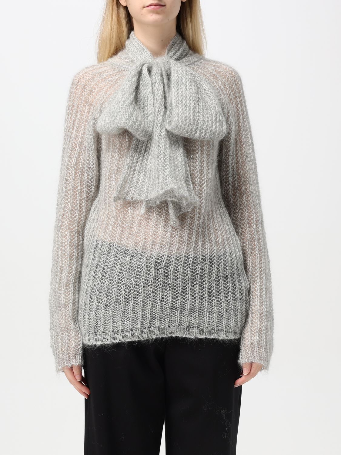 Shop Liviana Conti Sweater  Woman Color Grey In Grau