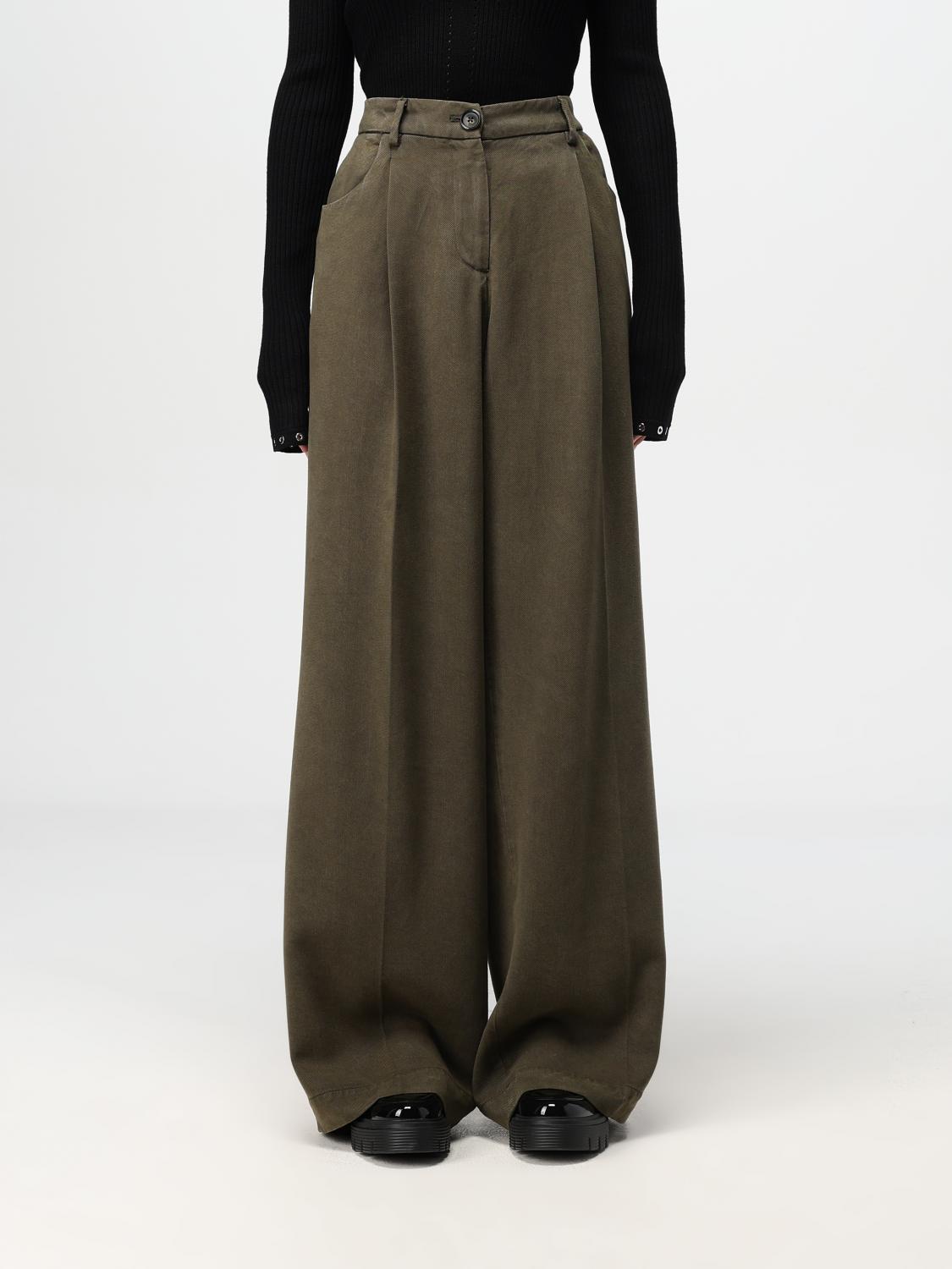 Pt01 Pants Woman Color Green In Grün