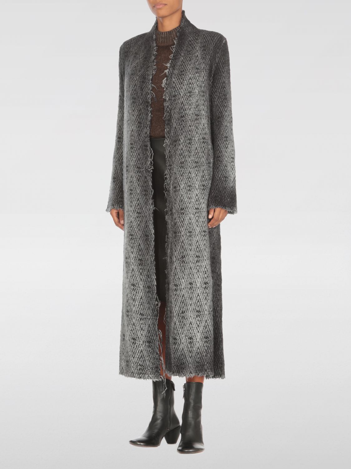 Shop Avant Toi Coat  Woman Color Grey In Grau