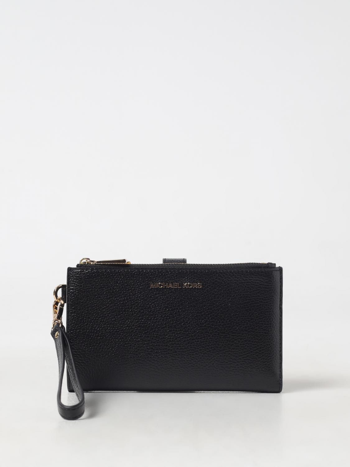 Shop Michael Michael Kors Wallet  Woman Color Black In 黑色