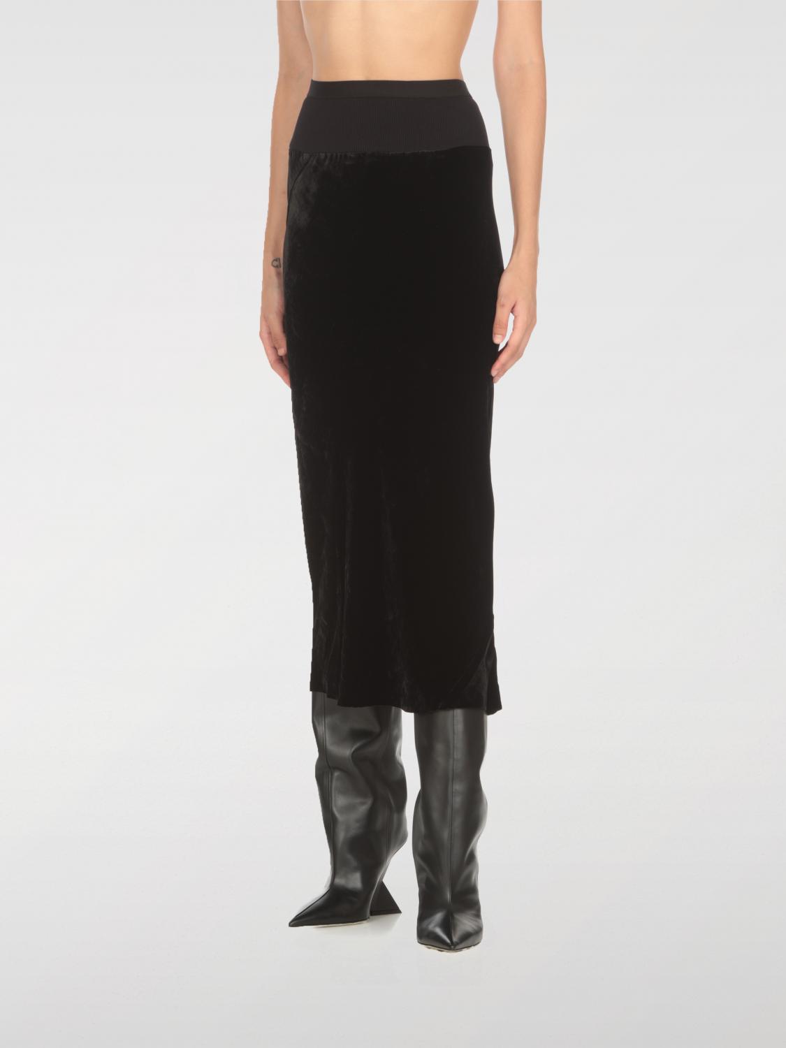 Shop Rick Owens Skirt  Woman Color Black In Schwarz