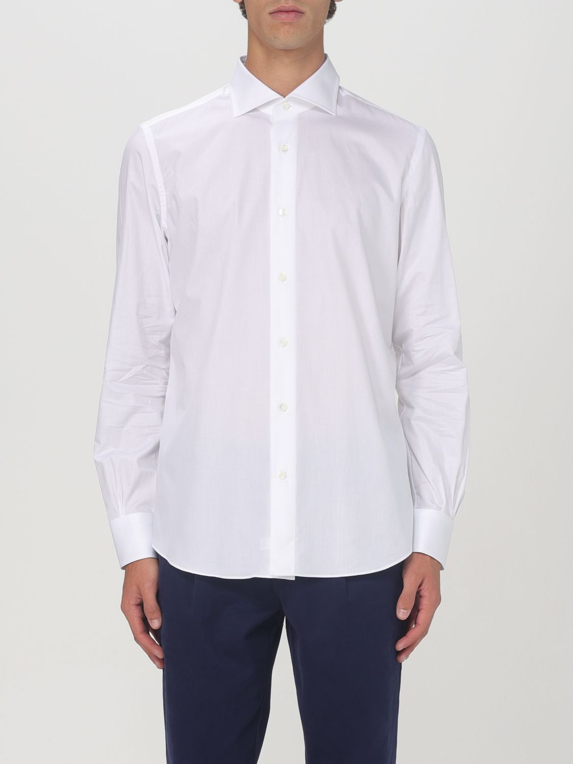 Shop Mazzarelli Shirt  Men Color White In Weiss