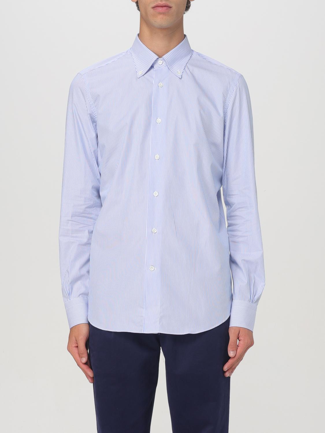 Mazzarelli Lapel Long Sleeve Shirt In White