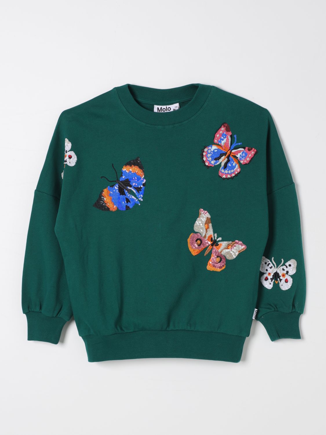 Shop Molo Sweater  Kids Color Green In Grün