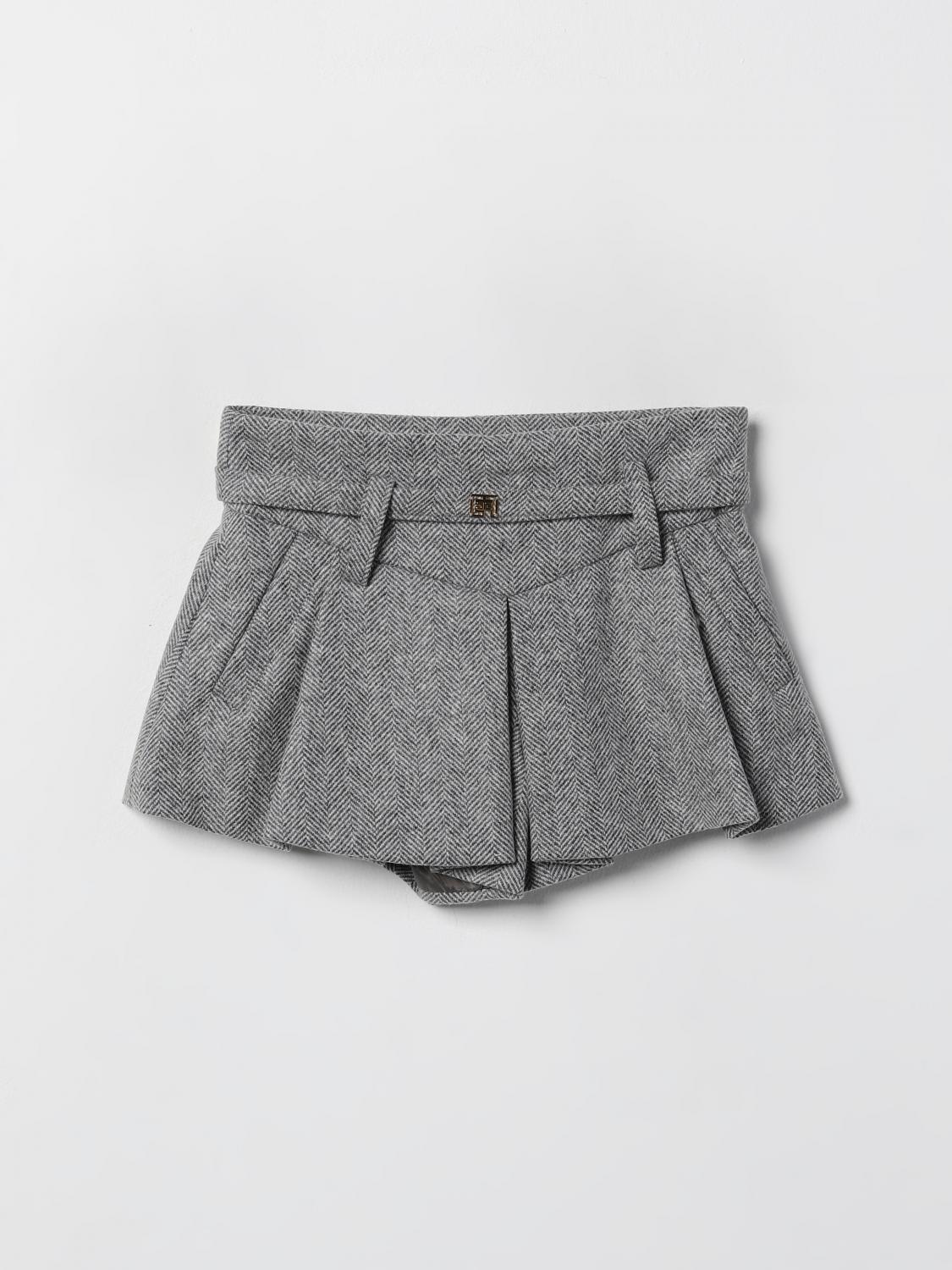 Elisabetta Franchi La Mia Bambina Short  Kids Color Grey In 灰色