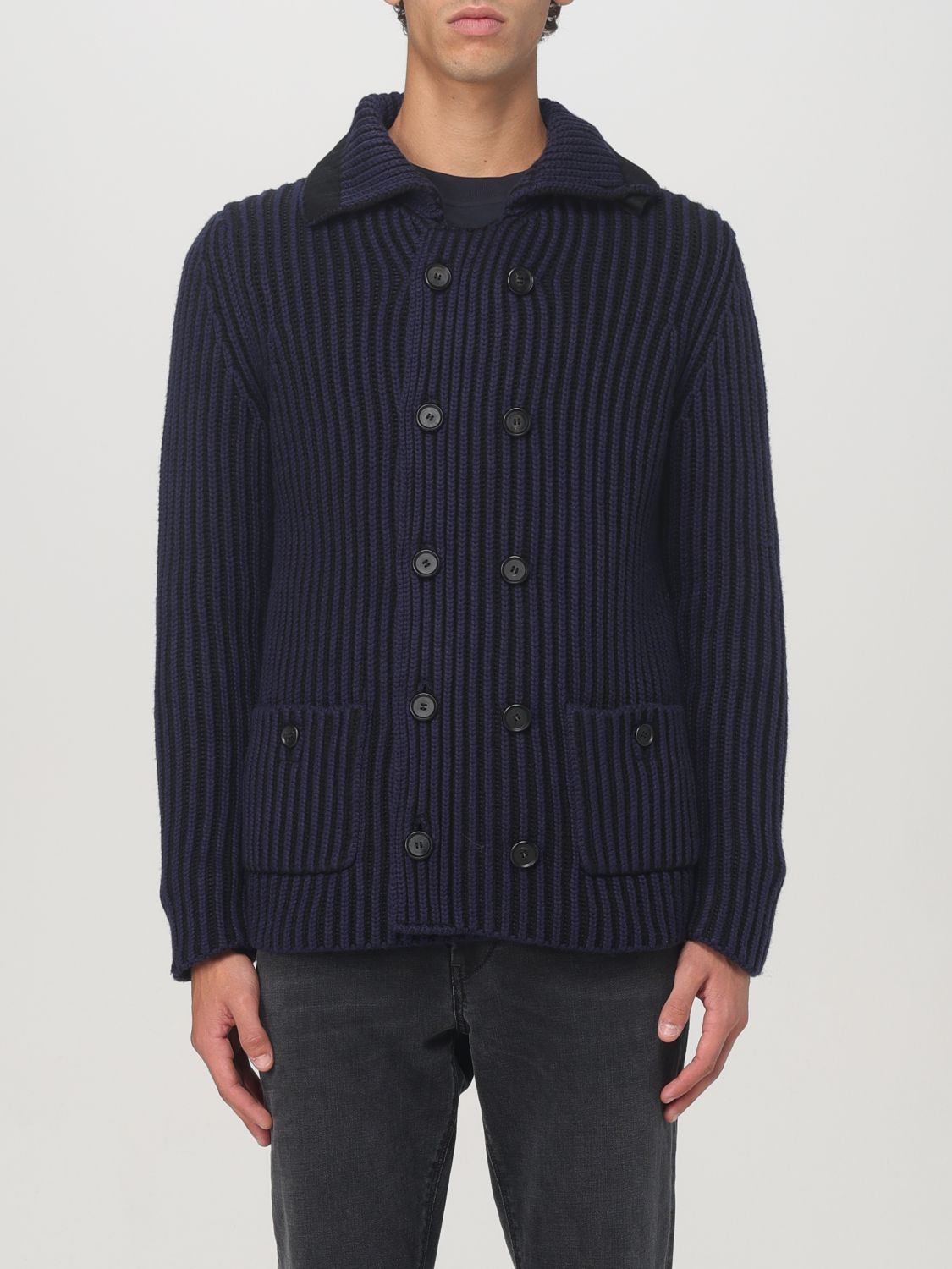 Shop Add Cardigan  Men Color Blue In Blau