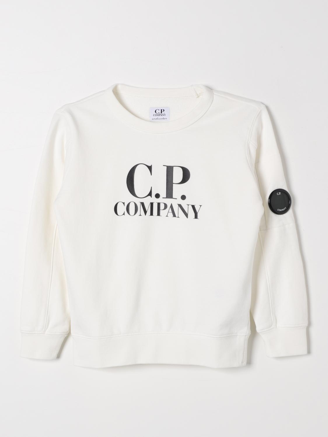 sweater c. p. company kids color white