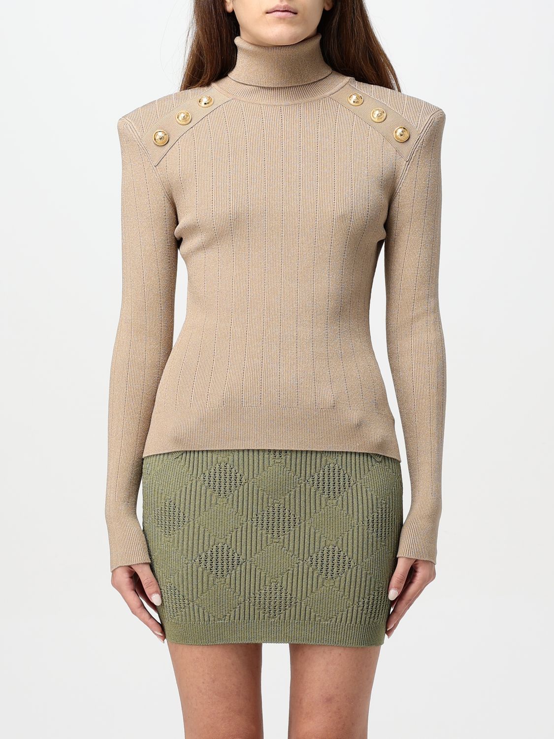 Balmain Sweater  Woman Color Beige In 米色