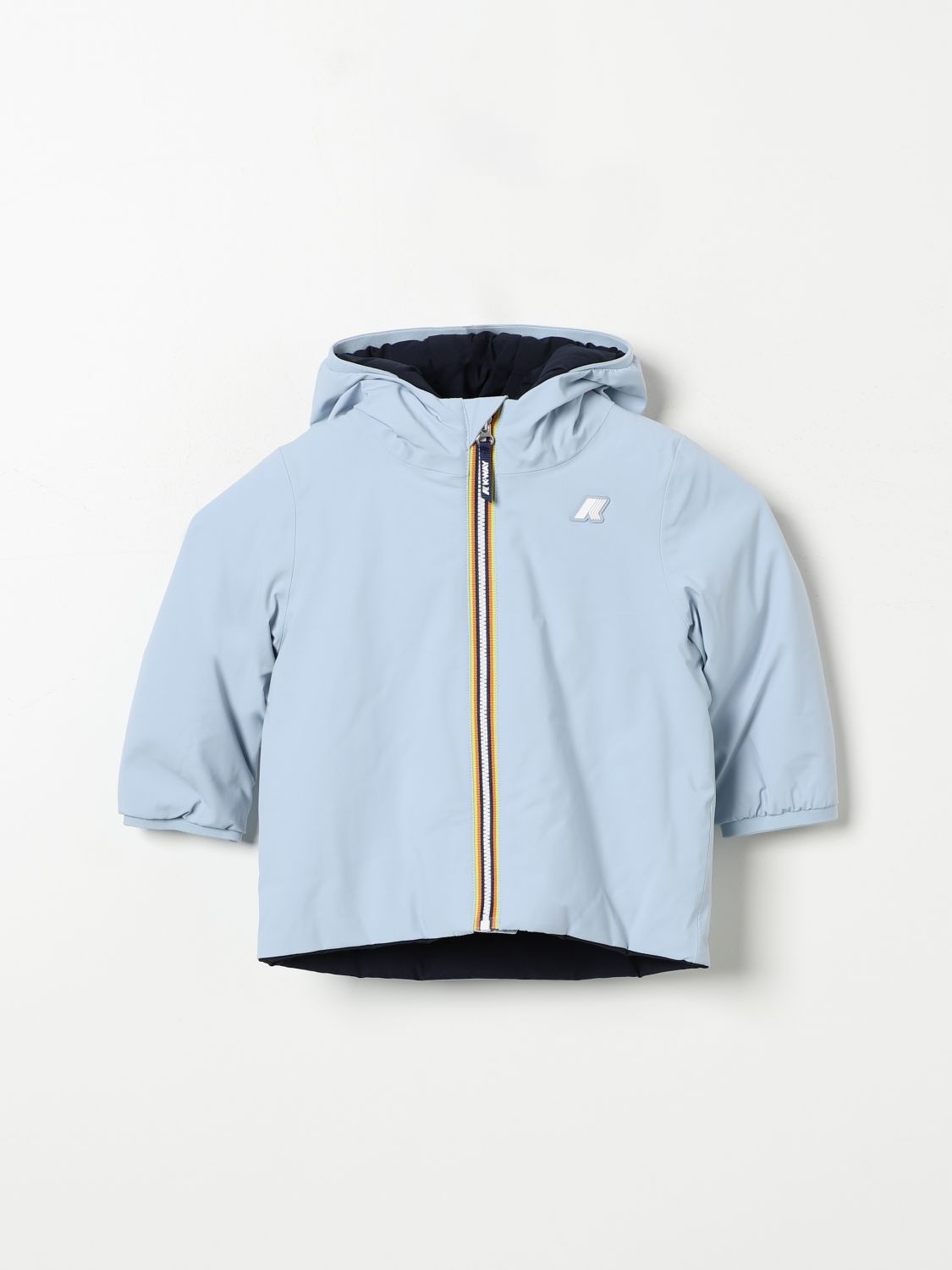 Shop K-way Jacket  Kids Color Blue In Blau