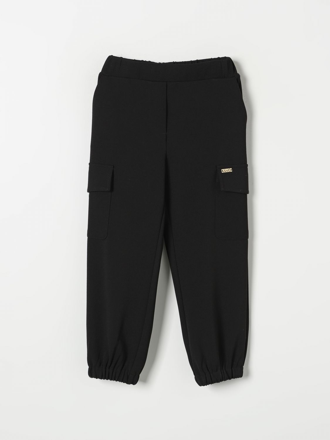 Shop Liu •jo Pants Liu Jo Kids Color Black In Schwarz