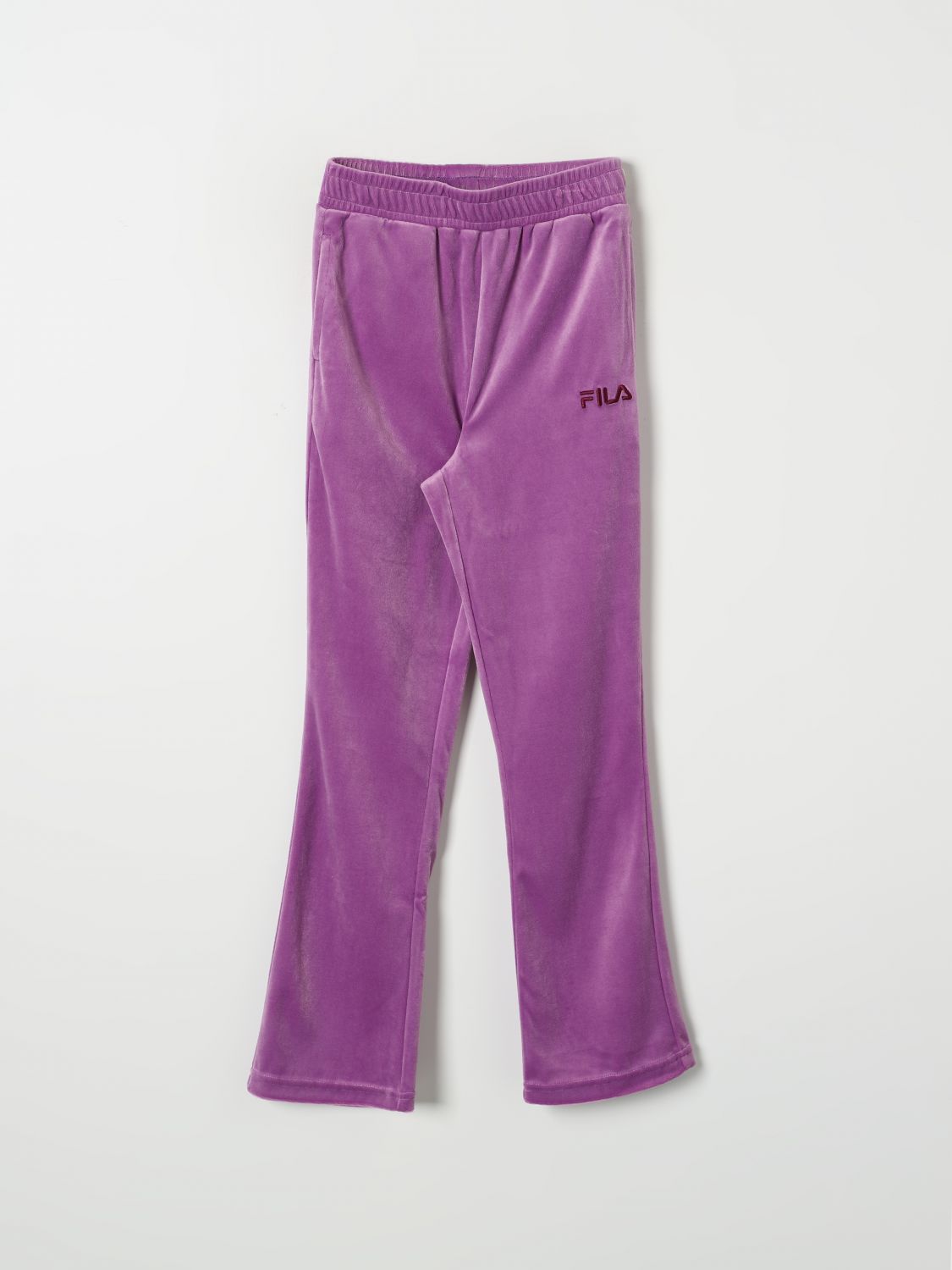 Shop Fila Pants  Kids Color Violet In Violett