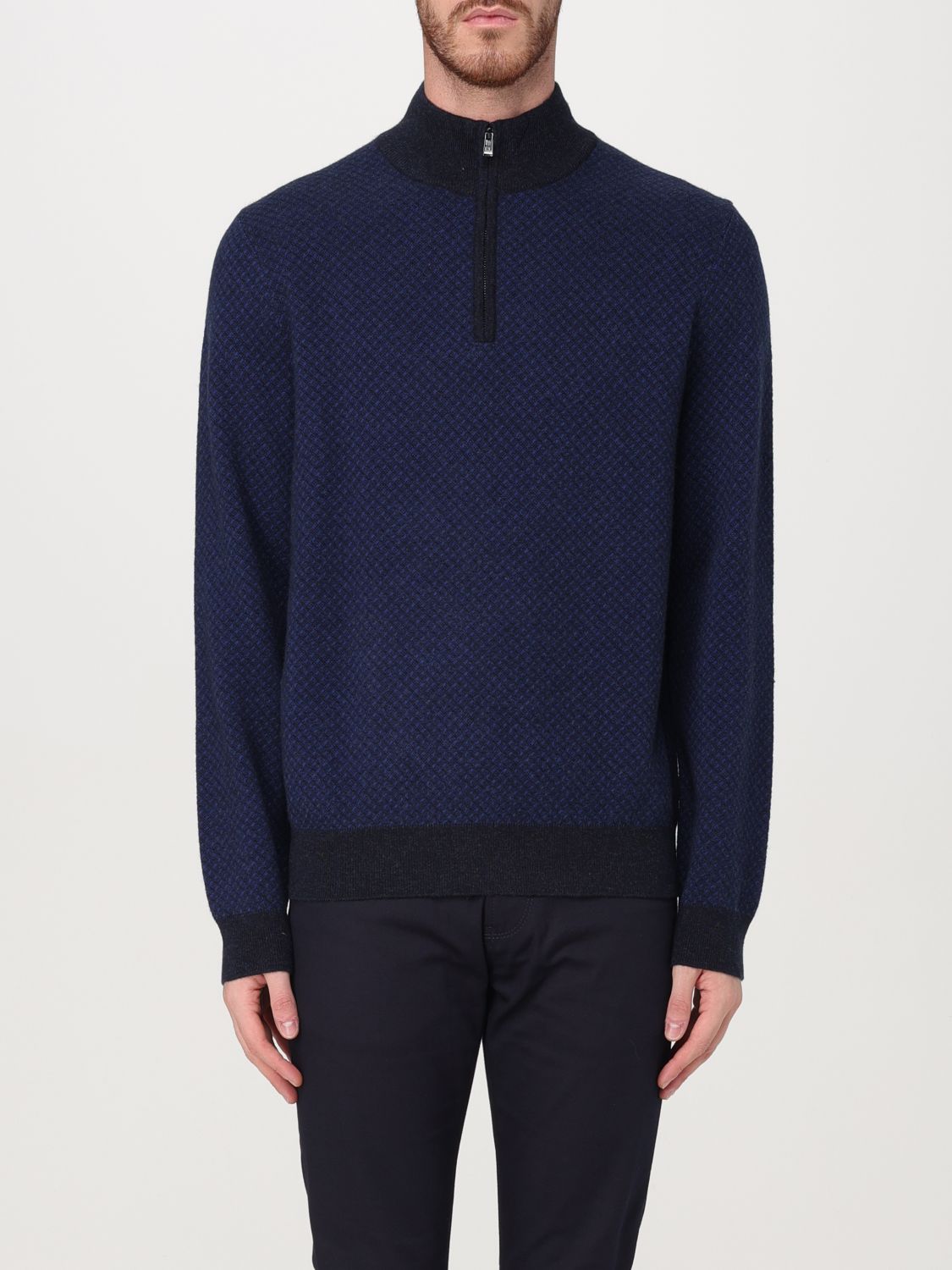 Shop Hugo Boss Sweater Boss Men Color Blue In Blau