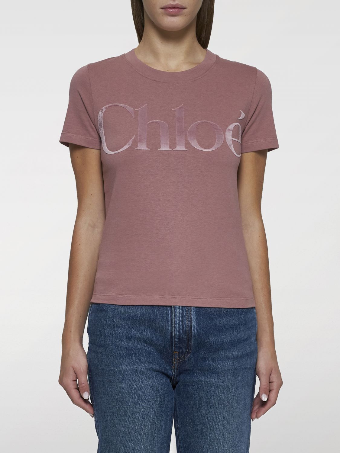 Chloé T-shirt  Woman Color Pink In Gray