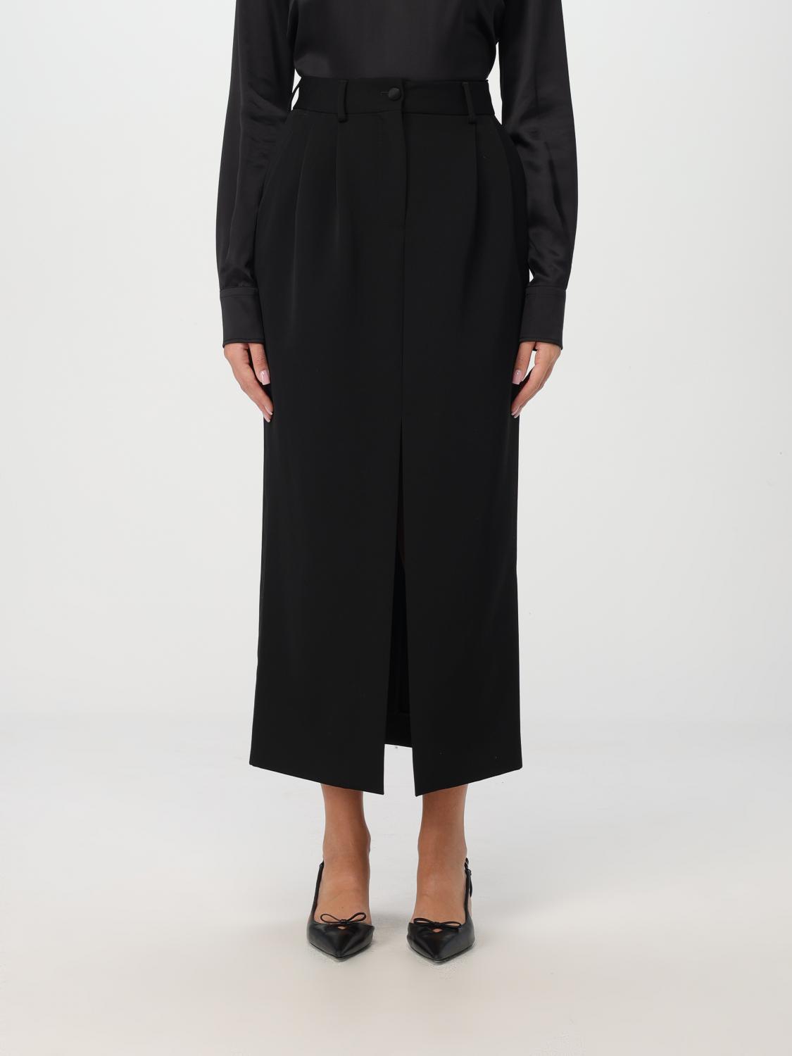 Shop Dolce & Gabbana Skirt Woman Color Black In Schwarz