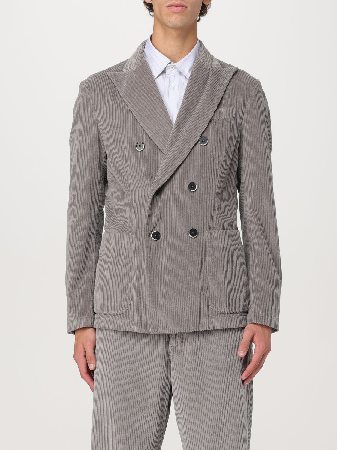 Shop Barena Venezia Jacket Barena Men Color Grey In Grau