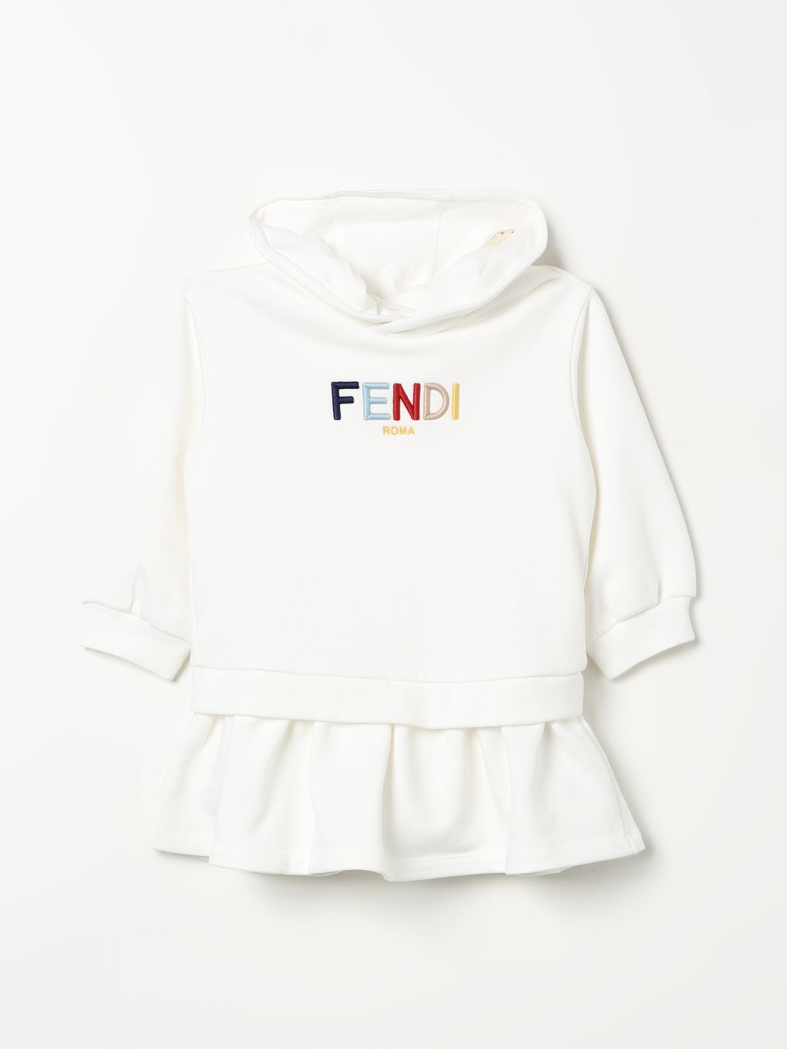 Shop Fendi Romper  Kids Color White In Weiss