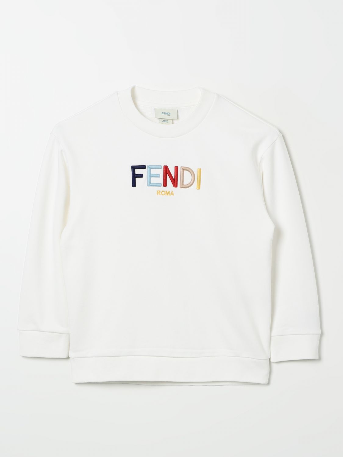 Shop Fendi Sweater  Kids Color White In Weiss