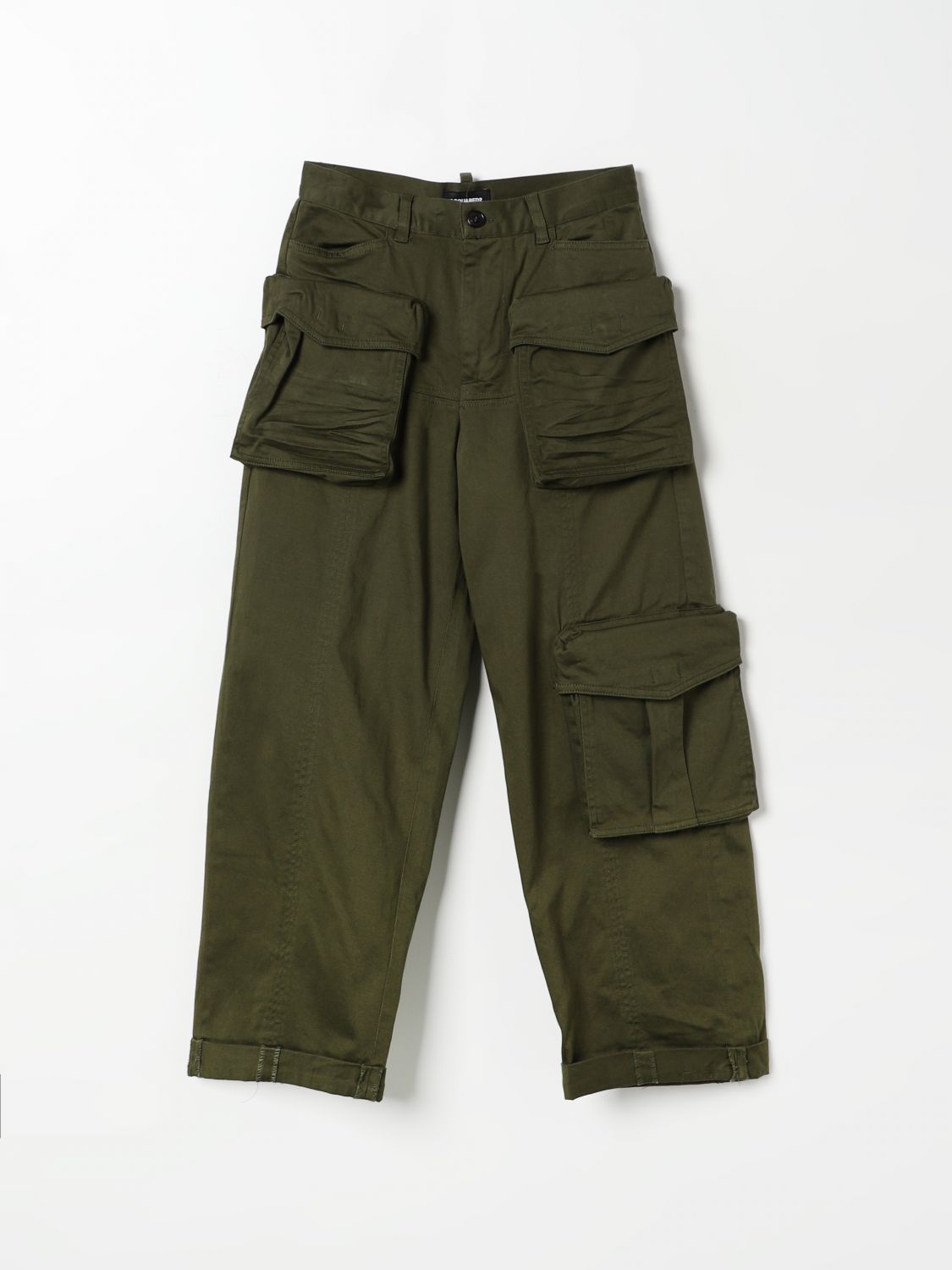 Shop Dsquared2 Pants  Kids Color Green In Grün