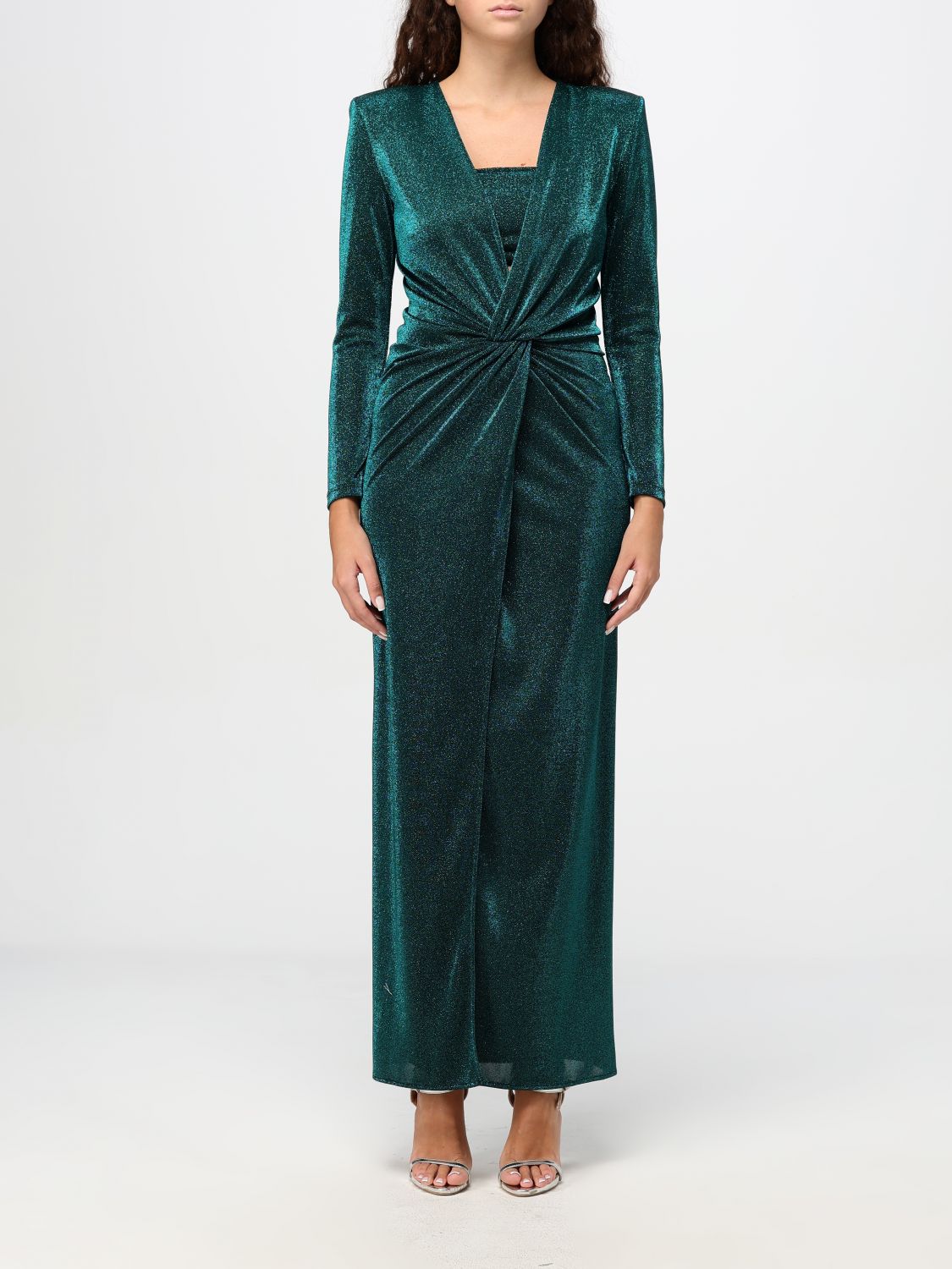 Shop Simona Corsellini Dress  Woman Color Green In Grün