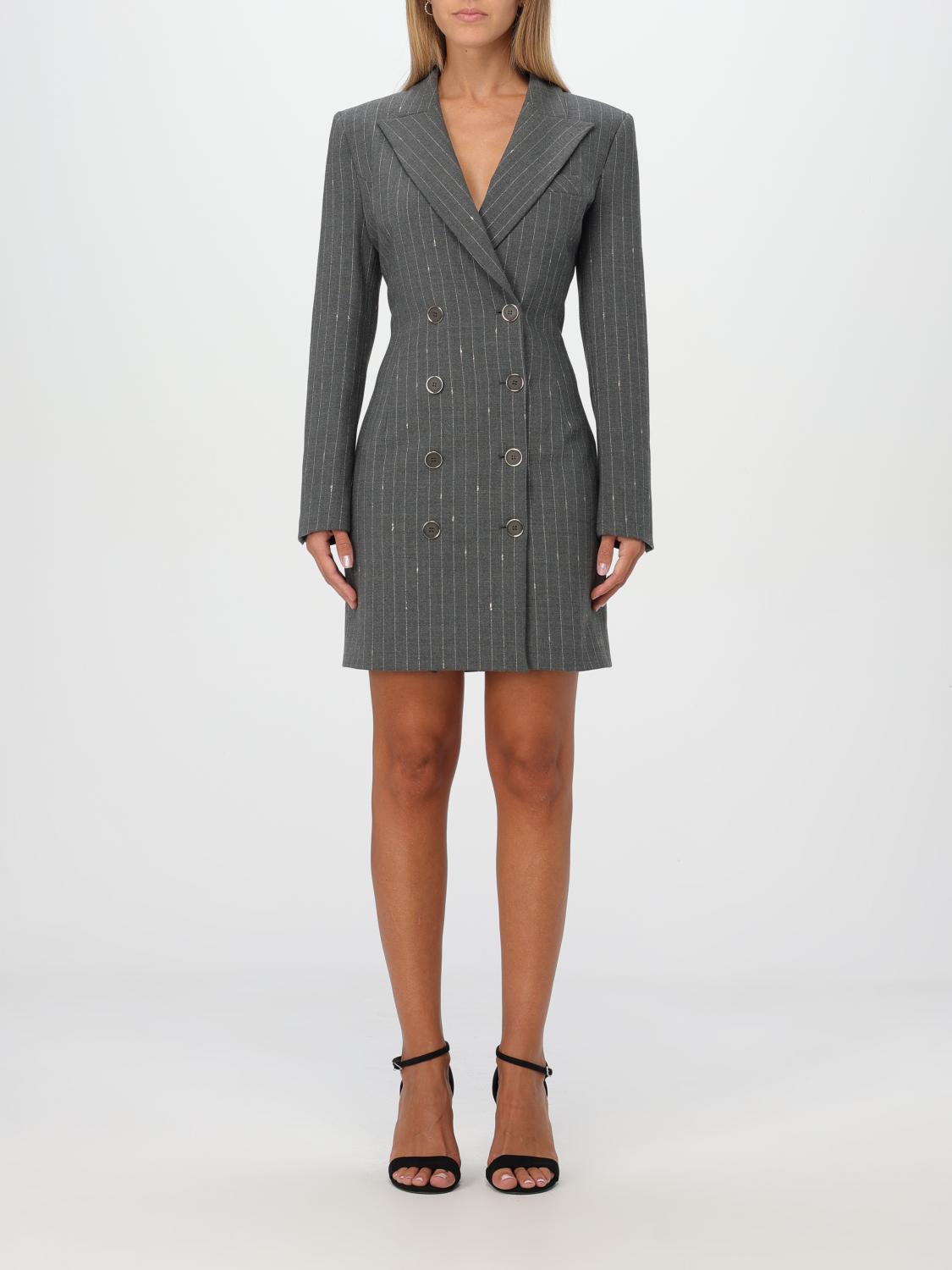 Shop Simona Corsellini Dress  Woman Color Grey In Grau