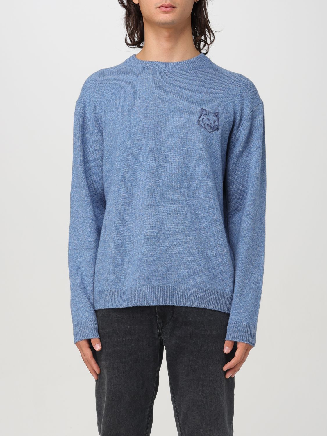 Shop Maison Kitsuné Sweater  Men Color Blue In Blau