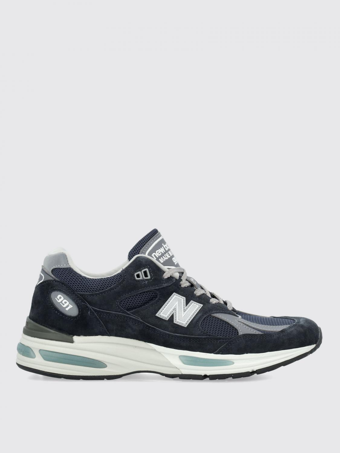 New Balance Mesh And Suede Sneakers With Reflective Accents In Blau