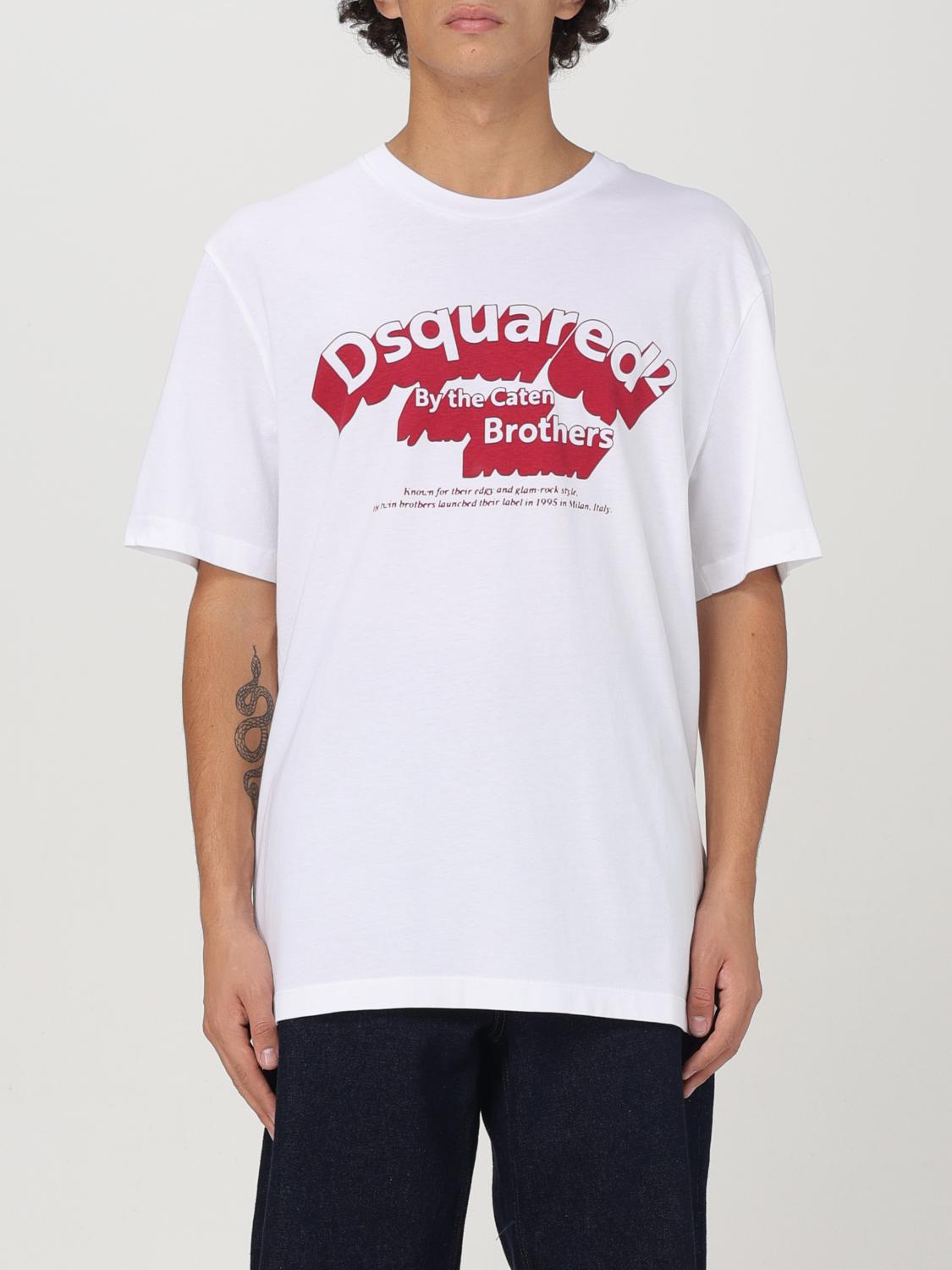 Dsquared2 Regular Fit Tee-l Nd Dsquared Male In Weiss