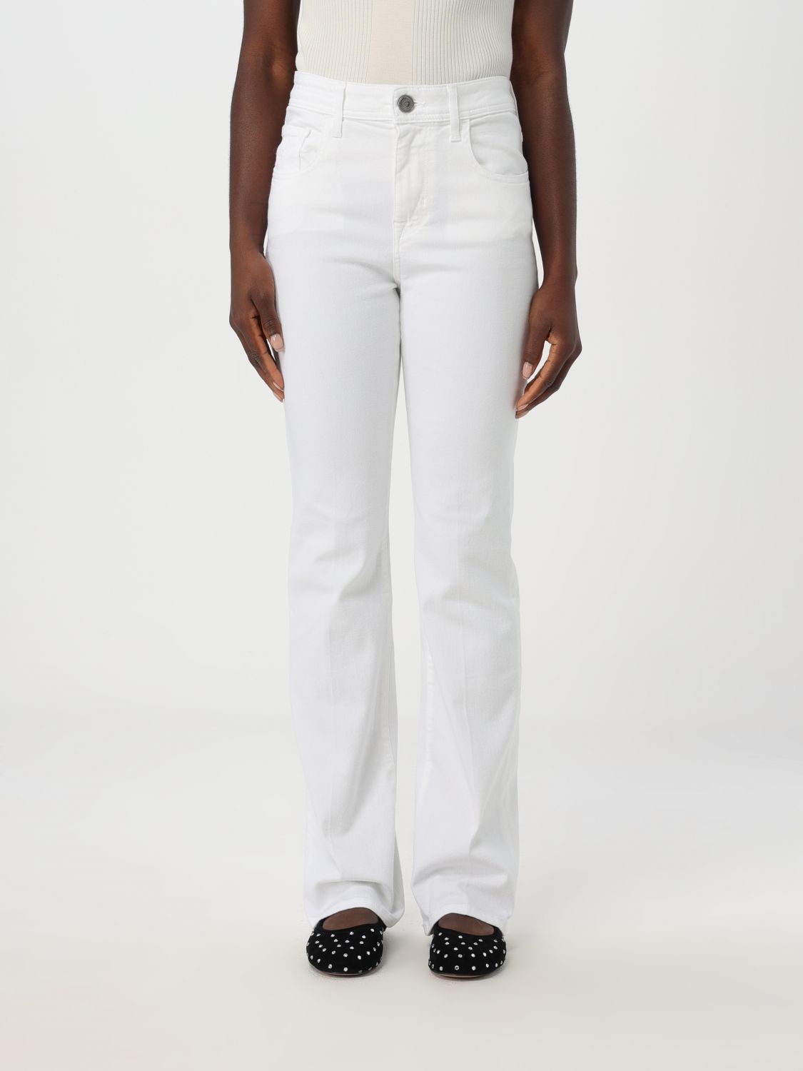 Shop Jacob Cohen Jeans  Woman Color White In Weiss