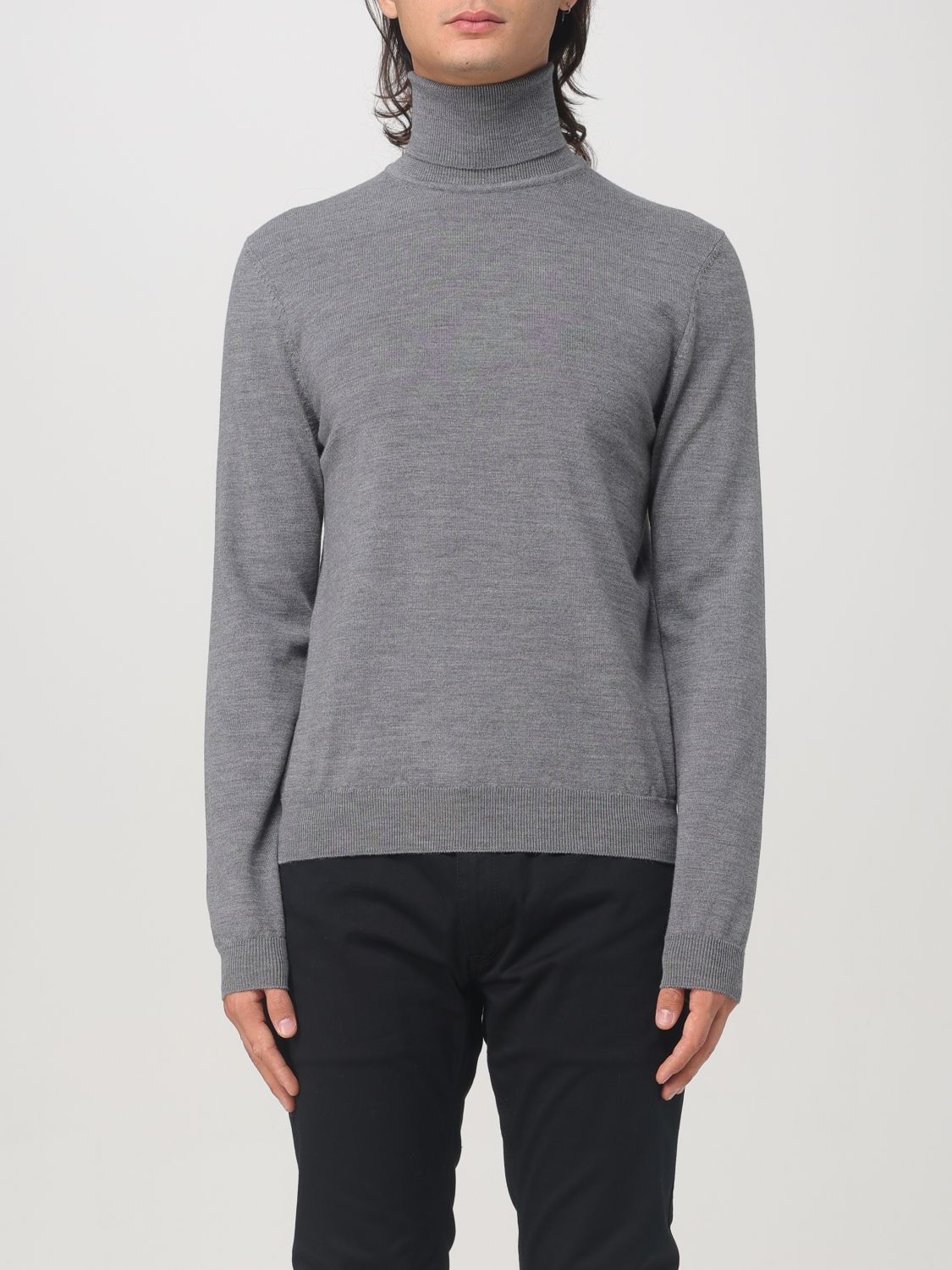 Shop Hugo Sweater  Men Color Grey In Grau