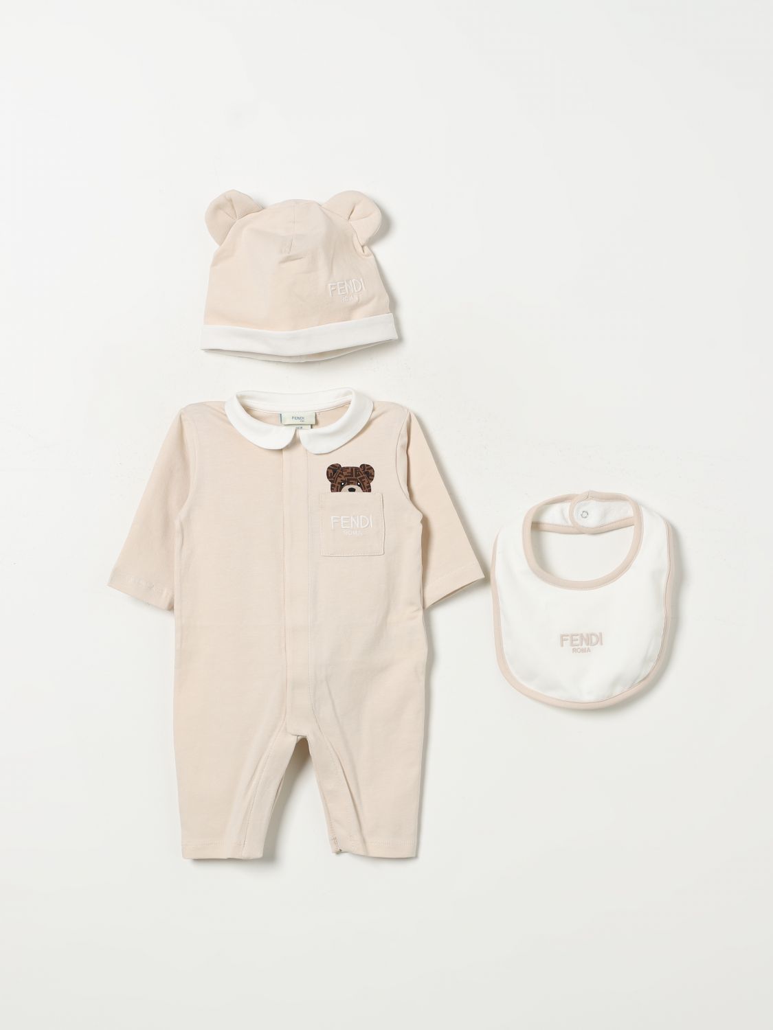 Fendi Jumpsuit  Kids Color Beige In Neutral