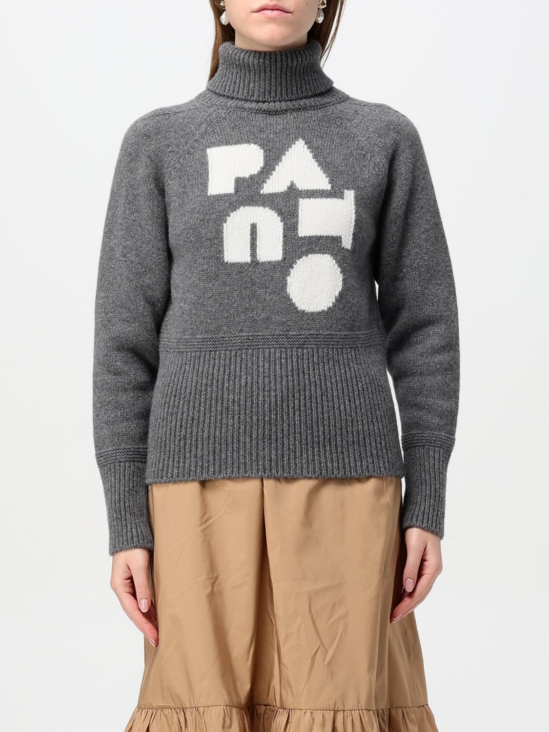 Patou Cashmere Blend Jumper Logo Inlay In 黑色