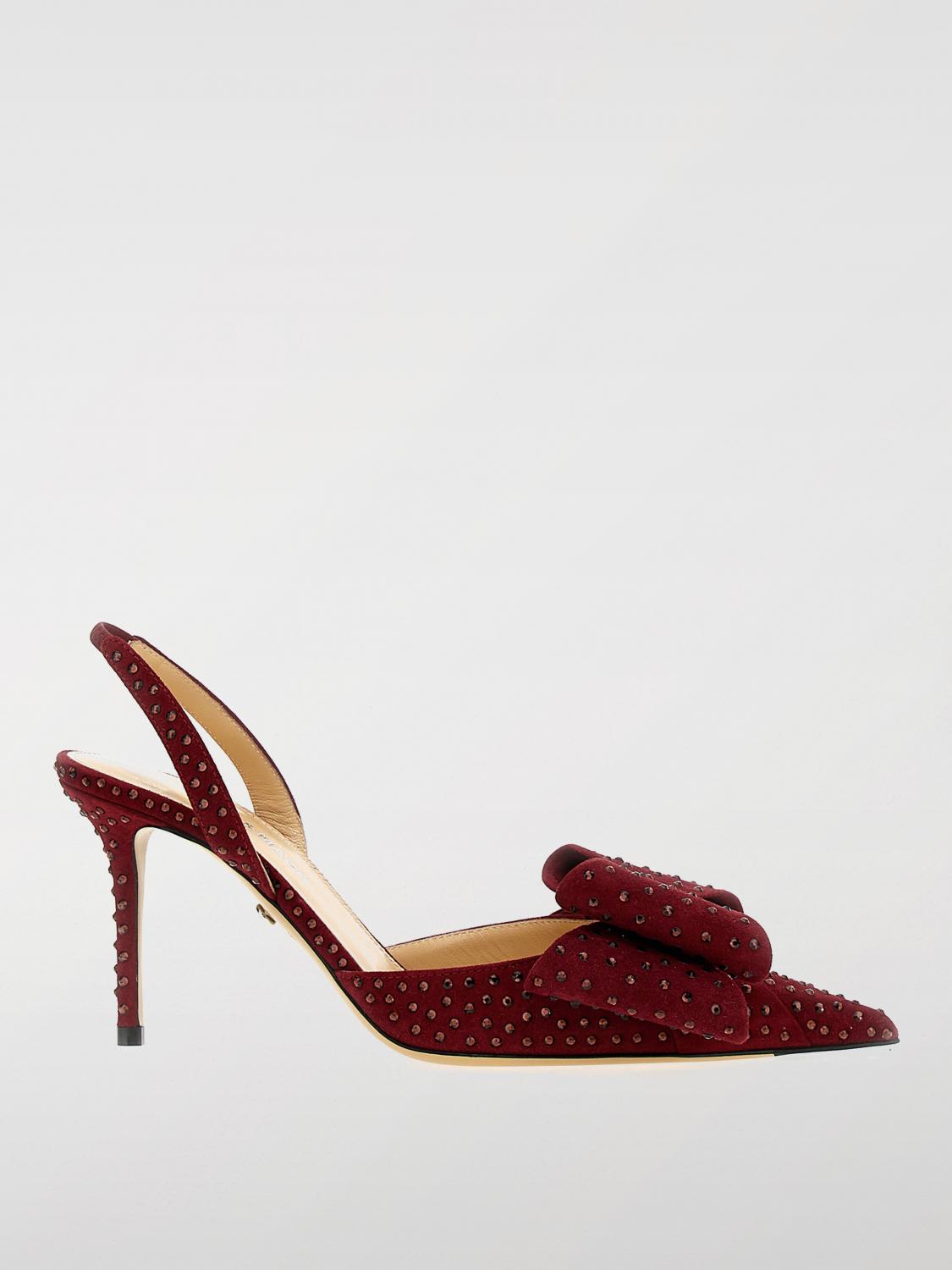 Mach&mach Mach & Mach 'le Cadeau' Slingback In Burgunderrot