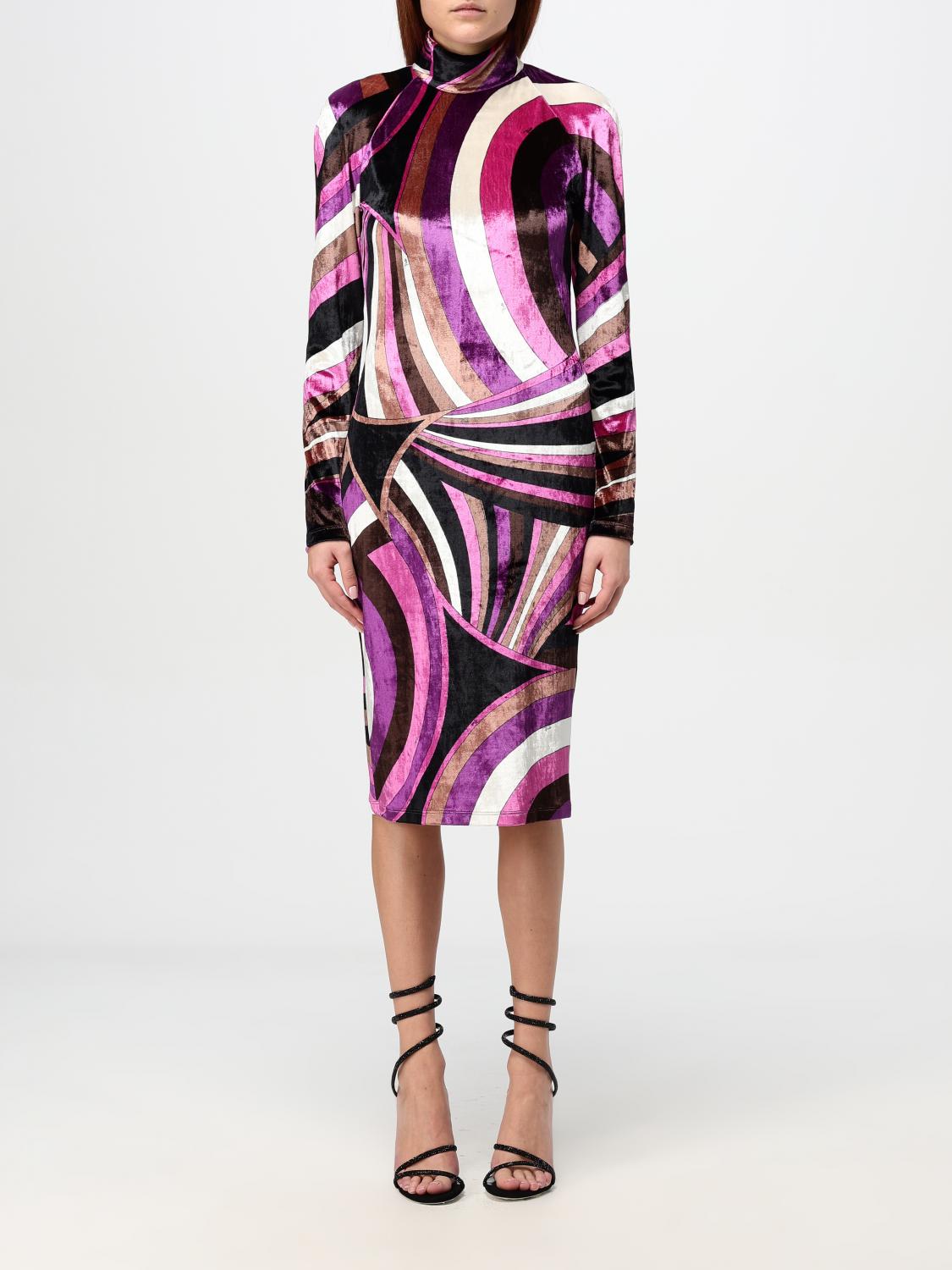 Shop Pucci Dress Woman Color Fuchsia