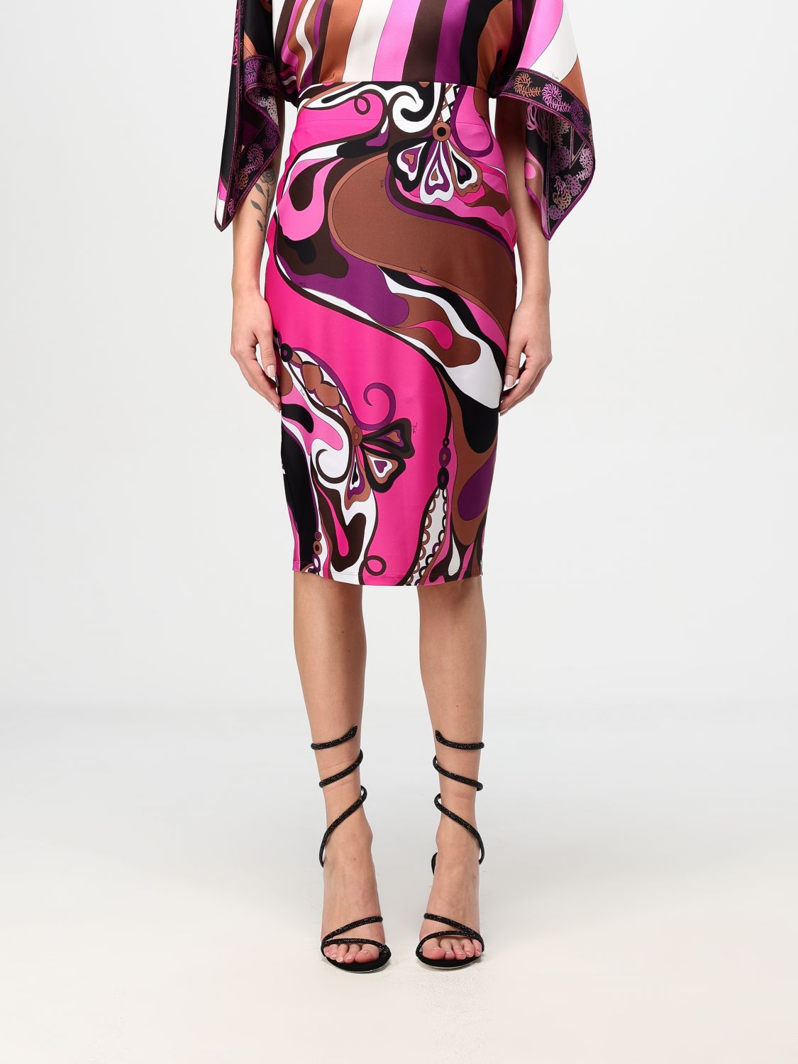 Shop Pucci Skirt  Woman Color Fuchsia